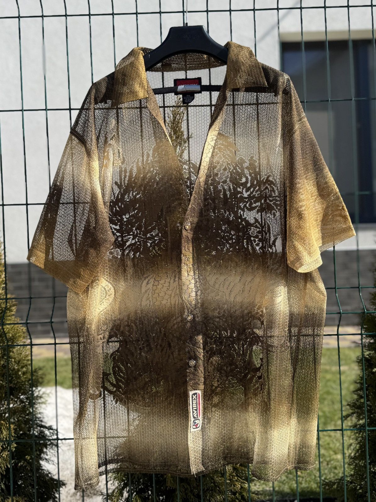 Avirex Avirex Gold Hawaiian Shirt Size US XL / EU 56 / 4 - 1 Thumbnail