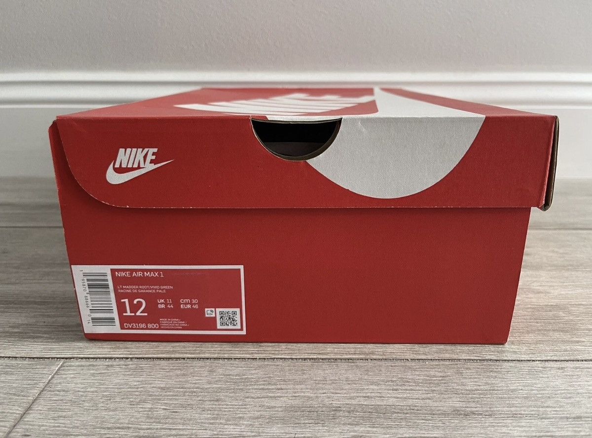 Nike Nike Air Max 1 Light Madder Root Vivid Green Rattan Size 12 Size US 12 / EU 45 - 12 Thumbnail