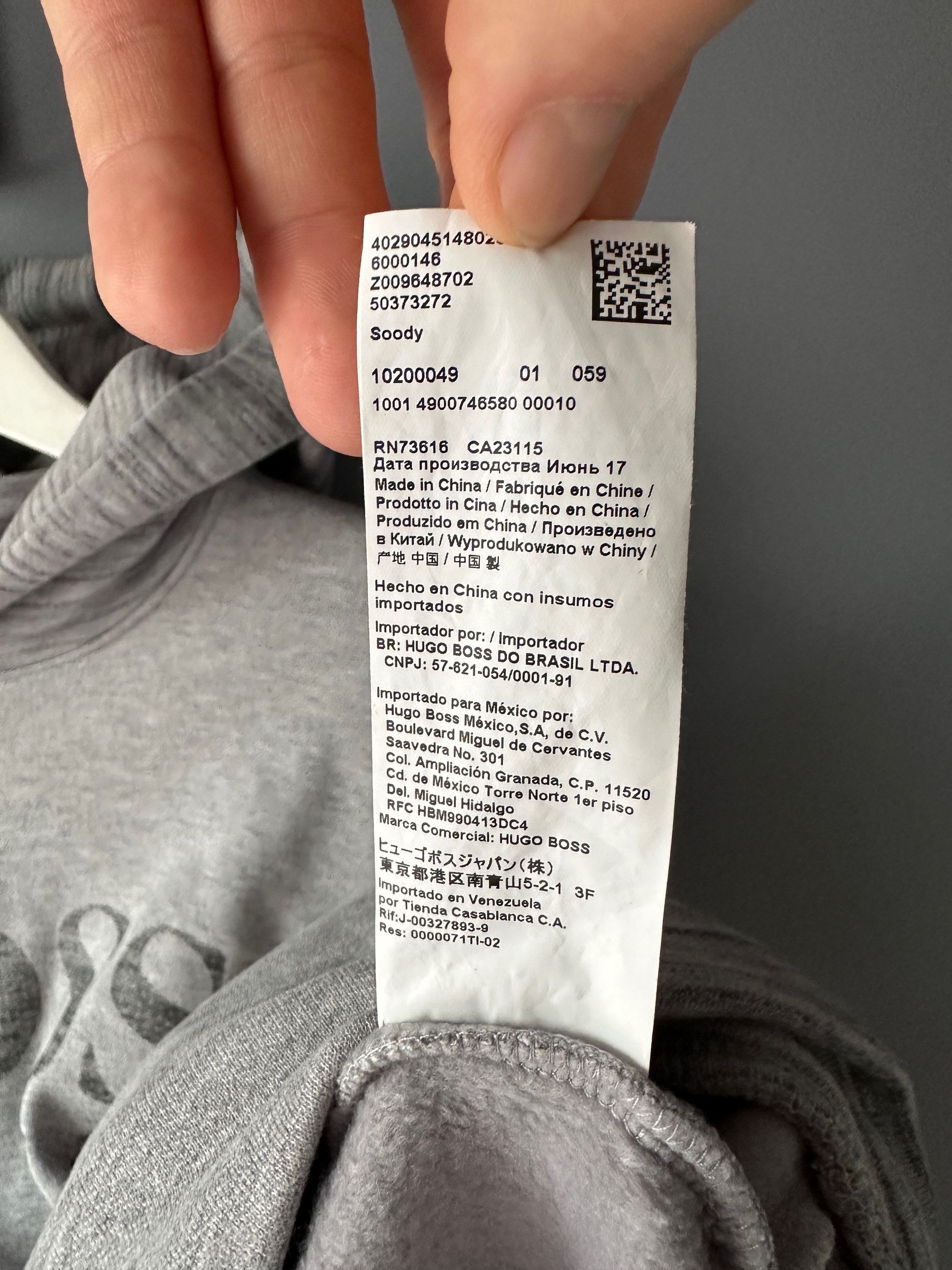 Hugo Boss Hugo Boss Soody Gray Hoodie Excellent Condition Size US L / EU 52-54 / 3 - 8 Thumbnail
