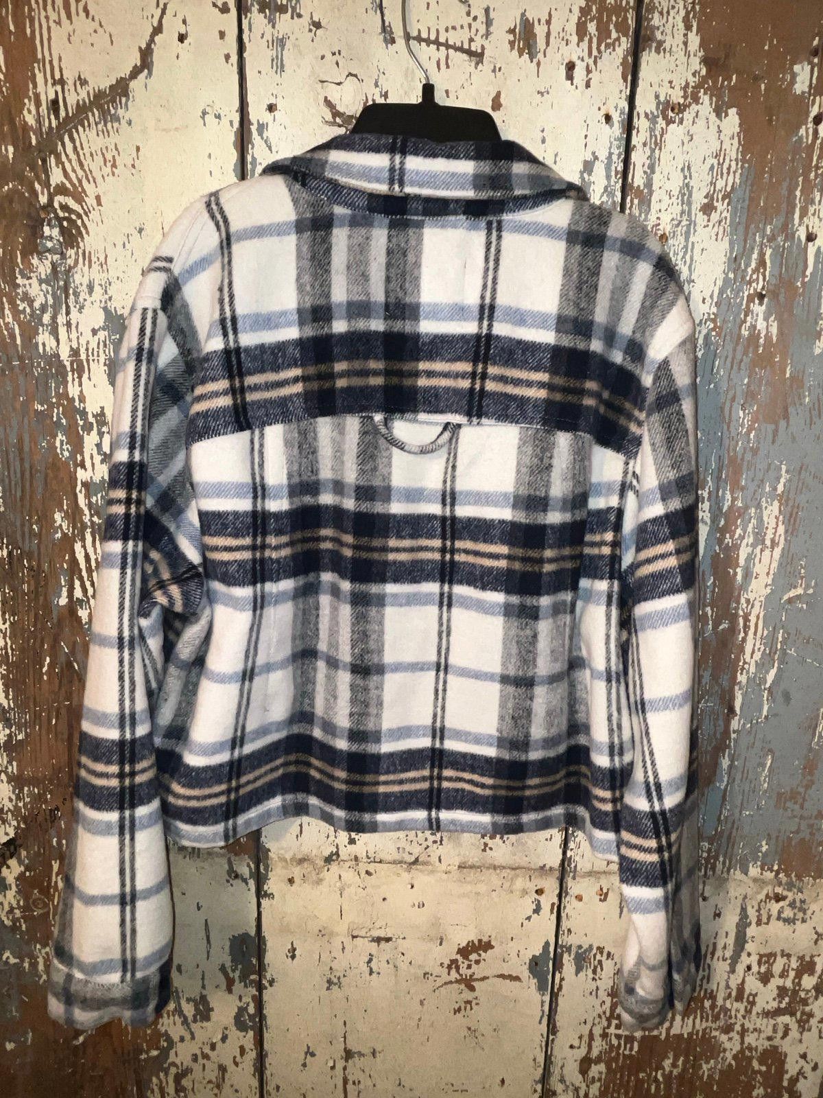 Designer Ashley by 26 international Outerwear Large plaid shacket Size L / US 10 / IT 46 - 5 Thumbnail