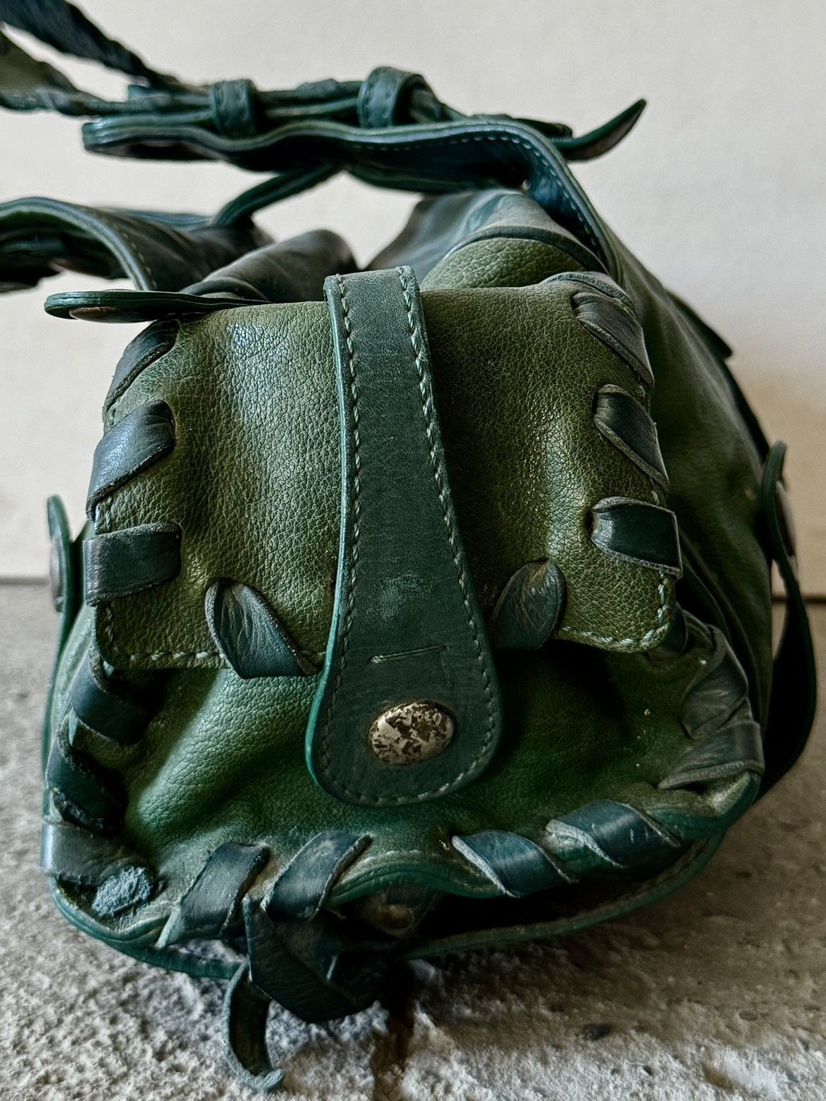 Chloe Chloe - 2000’s - Phoebe Philo - Green Leather Silverado Bag Size ONE SIZE - 9 Thumbnail