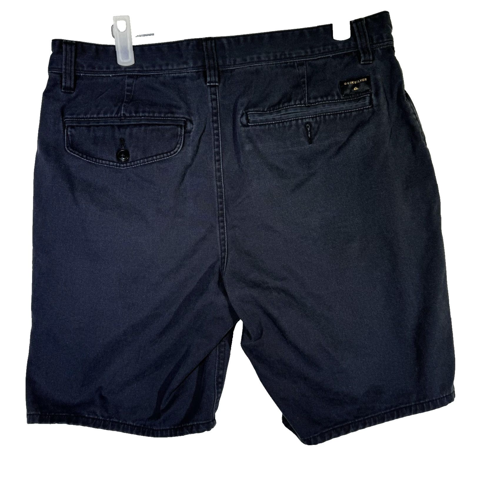Quiksilver Quiksilver Shorts Mens 33 Black Straight Fit Chino Summer Casual Cotton Pockets Casual Mens 33 Black Size US 33 - 3 Thumbnail