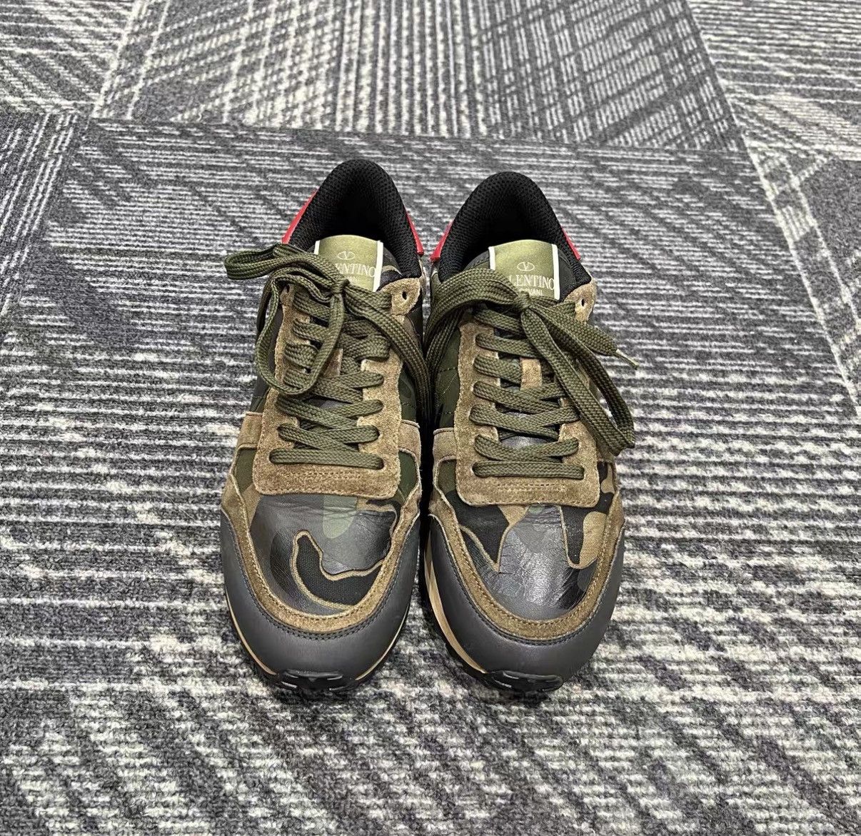 Valentino Valentino Fabric & Leather Camouflage Casual Shoes J42 Size US 7 / IT 37 - 2 Thumbnail
