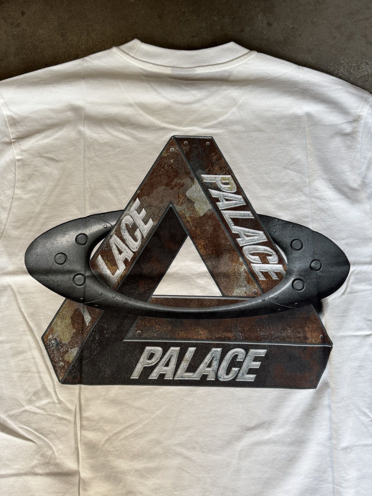 Rare Palace Skateboards Green TRI-FERG SLUB CREW Crewneck