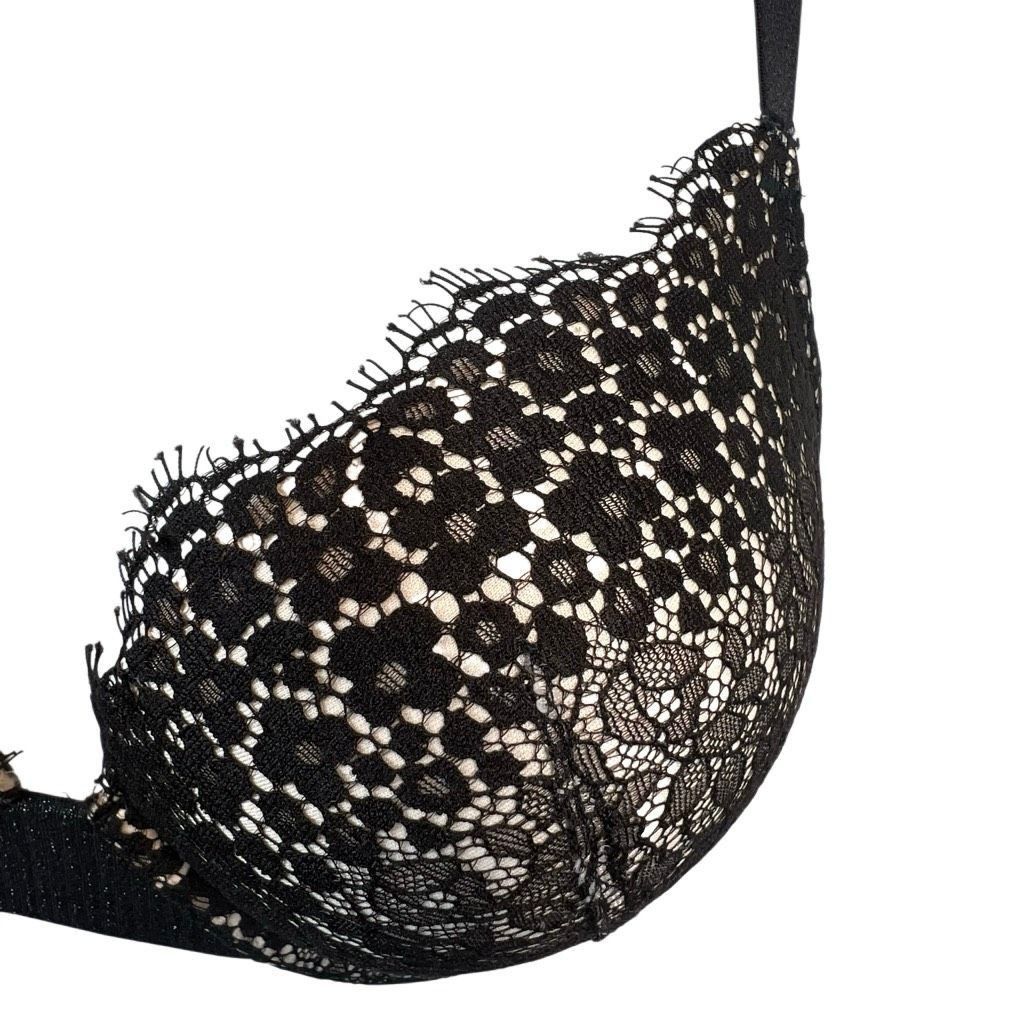 Victoria's Secret Victoria’s Secret Black Lace Push-Up Bra 32D D70 Size ONE SIZE - 4 Thumbnail