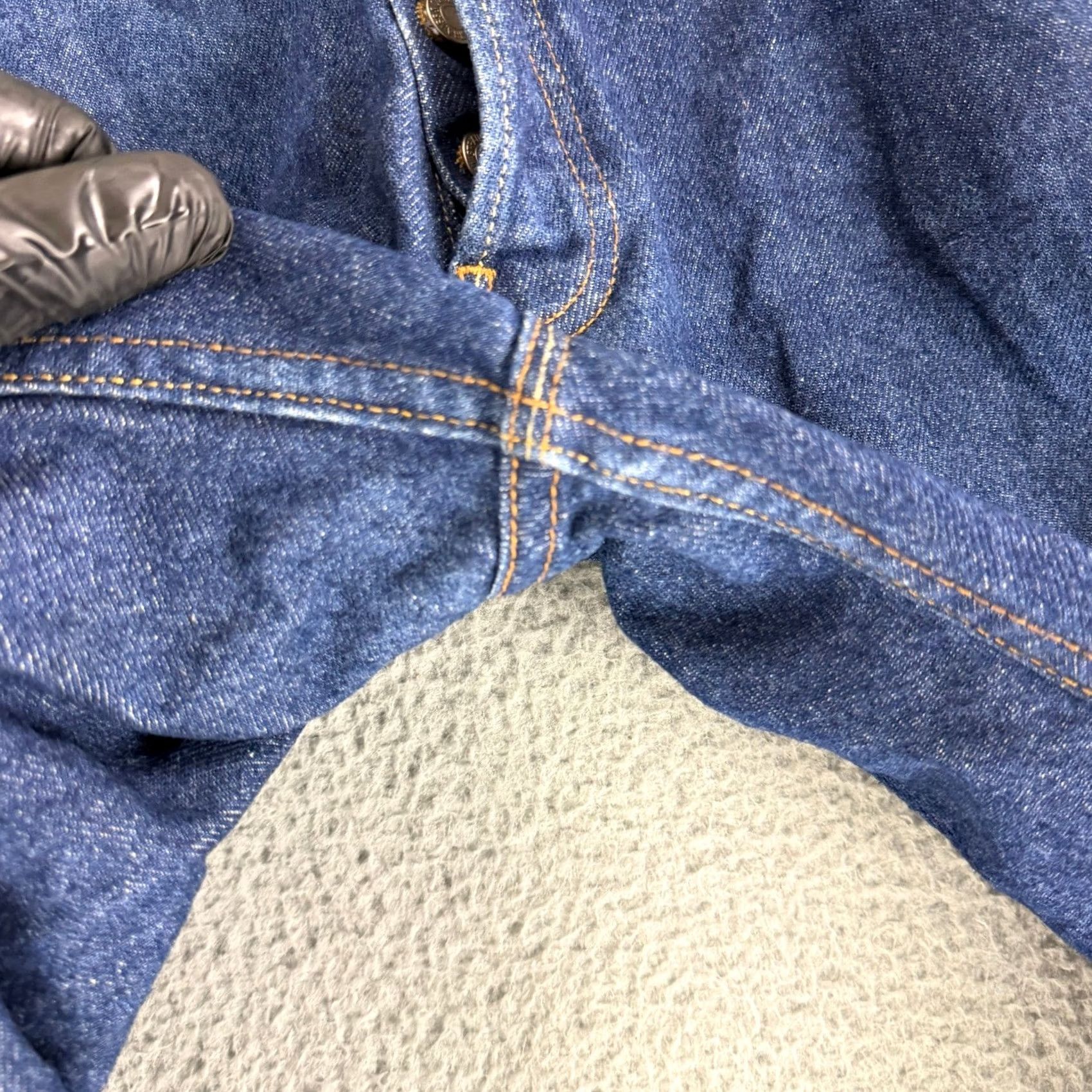 Levi's Levis 501 Jeans Mens 38x30 Blue Straight Button Fly Denim Regular Rise 34 Waist City College Cowboy Vintage Style Size US 38 / EU 54 - 5 Thumbnail