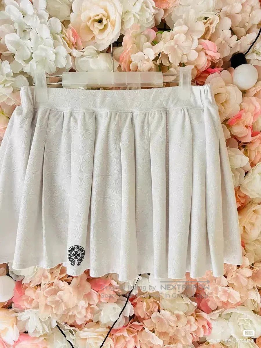 Chrome Hearts Chrome Hearts Tennis Series White Pleated Skirt. Size 37" - 1 Thumbnail