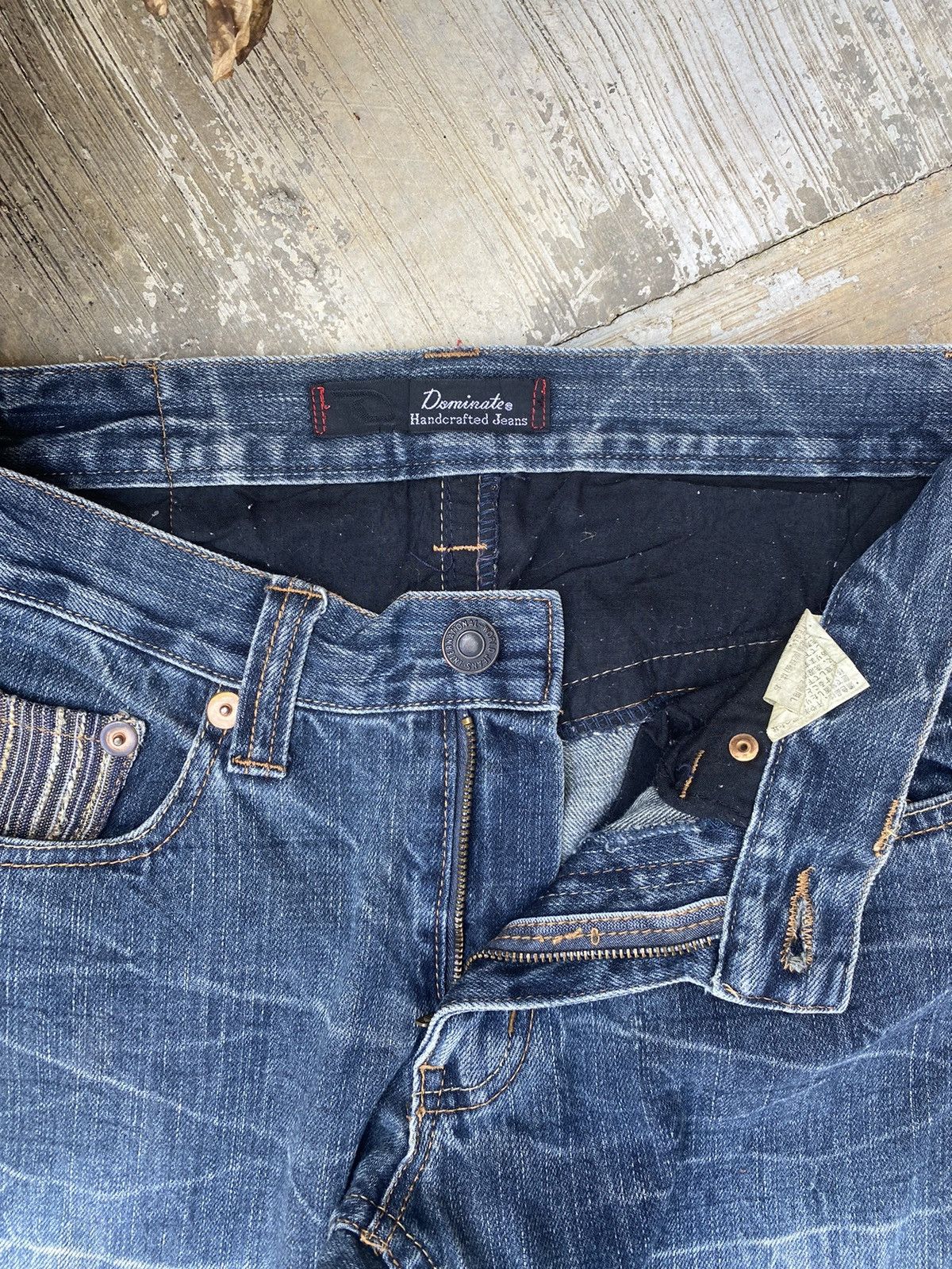 Japanese Brand Dominate Handcrafted Stone Wash Jeans Size US 29 - 4 Thumbnail