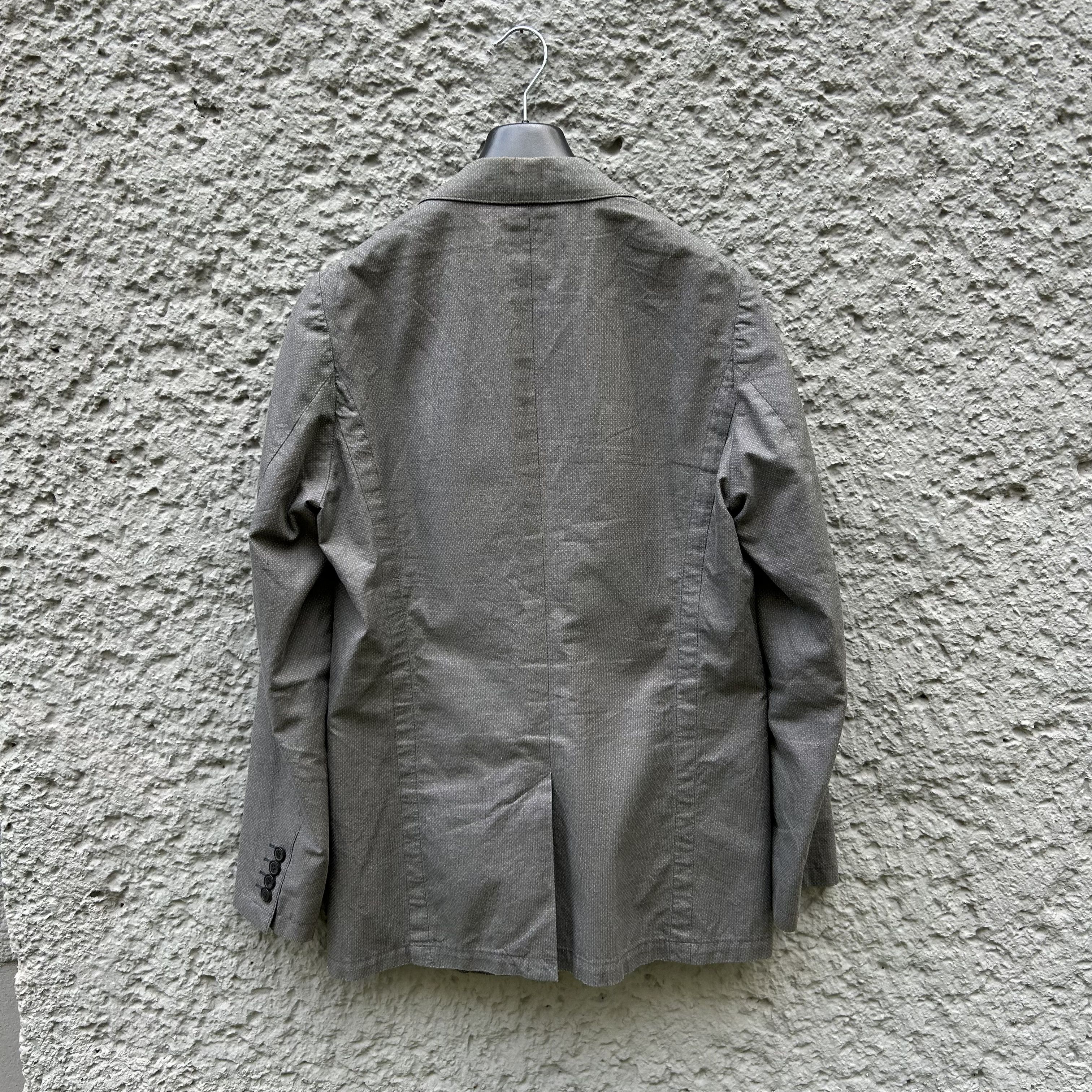 Dries Van Noten Dries van Noten Light Grey Unlined Patterned Blazer Jacket Size 50R - 2 Thumbnail