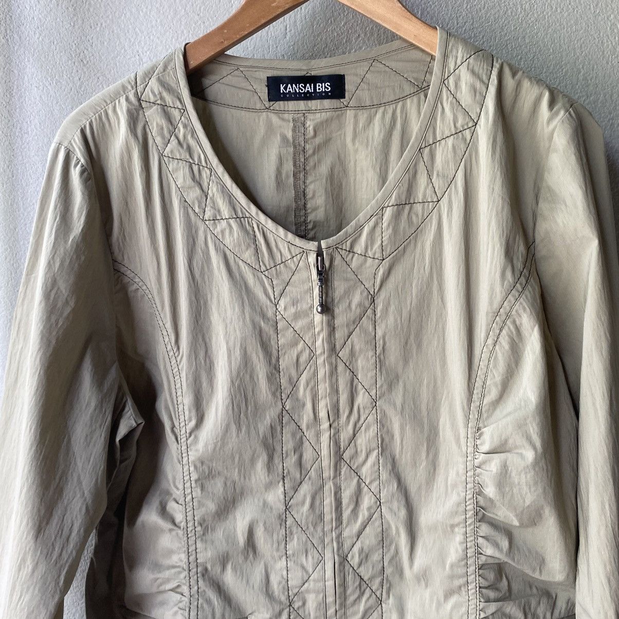 Kansai Yamamoto KANSAI BIS Beige Zip Jacket with Pocket Detail Size M / US 6-8 / IT 42-44 - 7 Thumbnail