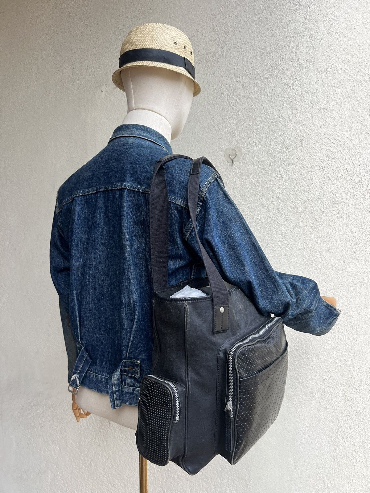 Paul Smith Vintage Paul Smith Waxed Hybrid Leather Cargo Tote Bag Size ONE SIZE - 24 Thumbnail