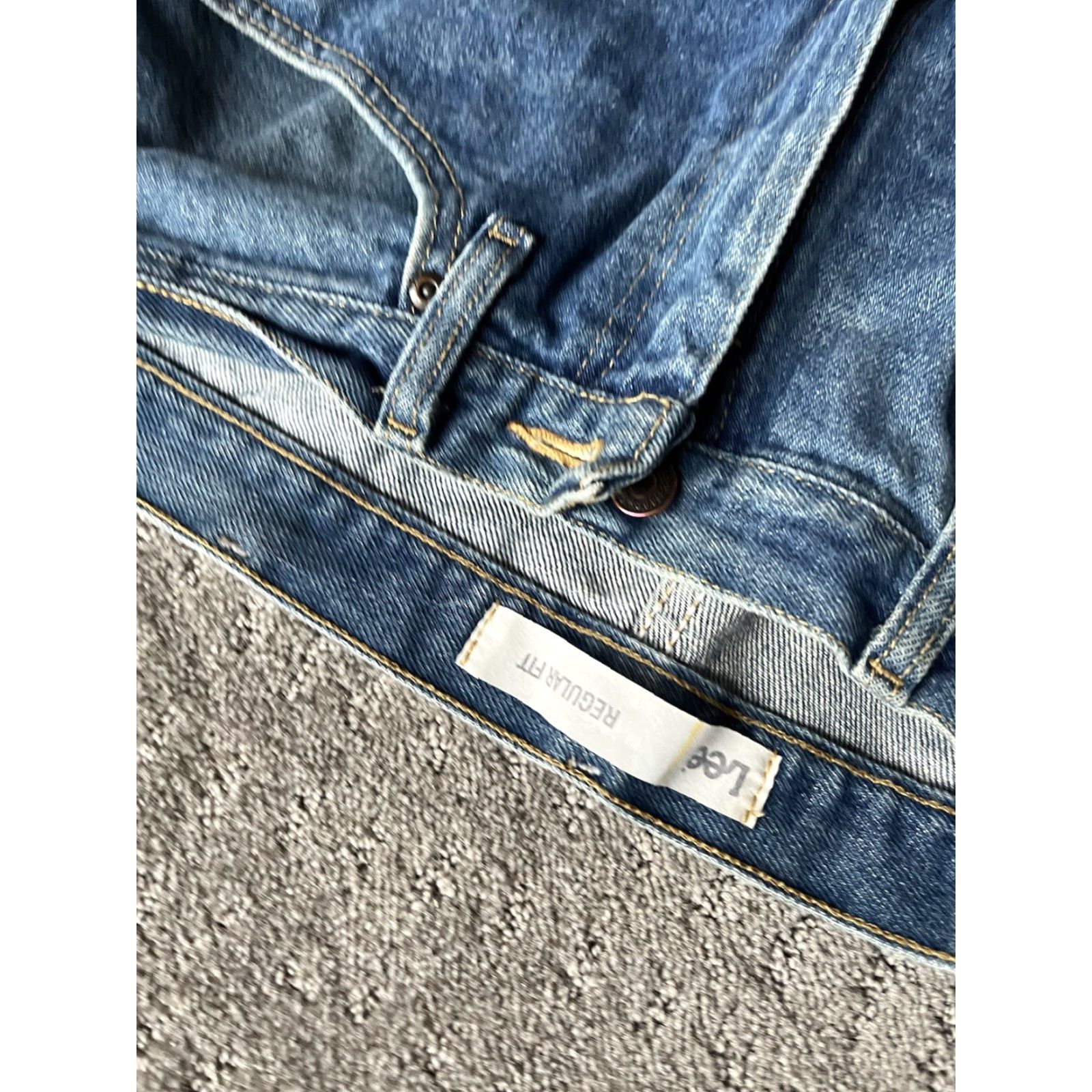 Lee Lee Jeans Regular Fit Straight Leg 36x30 Blue Dark Wash Mens Size US 36 / EU 52 - 5 Thumbnail