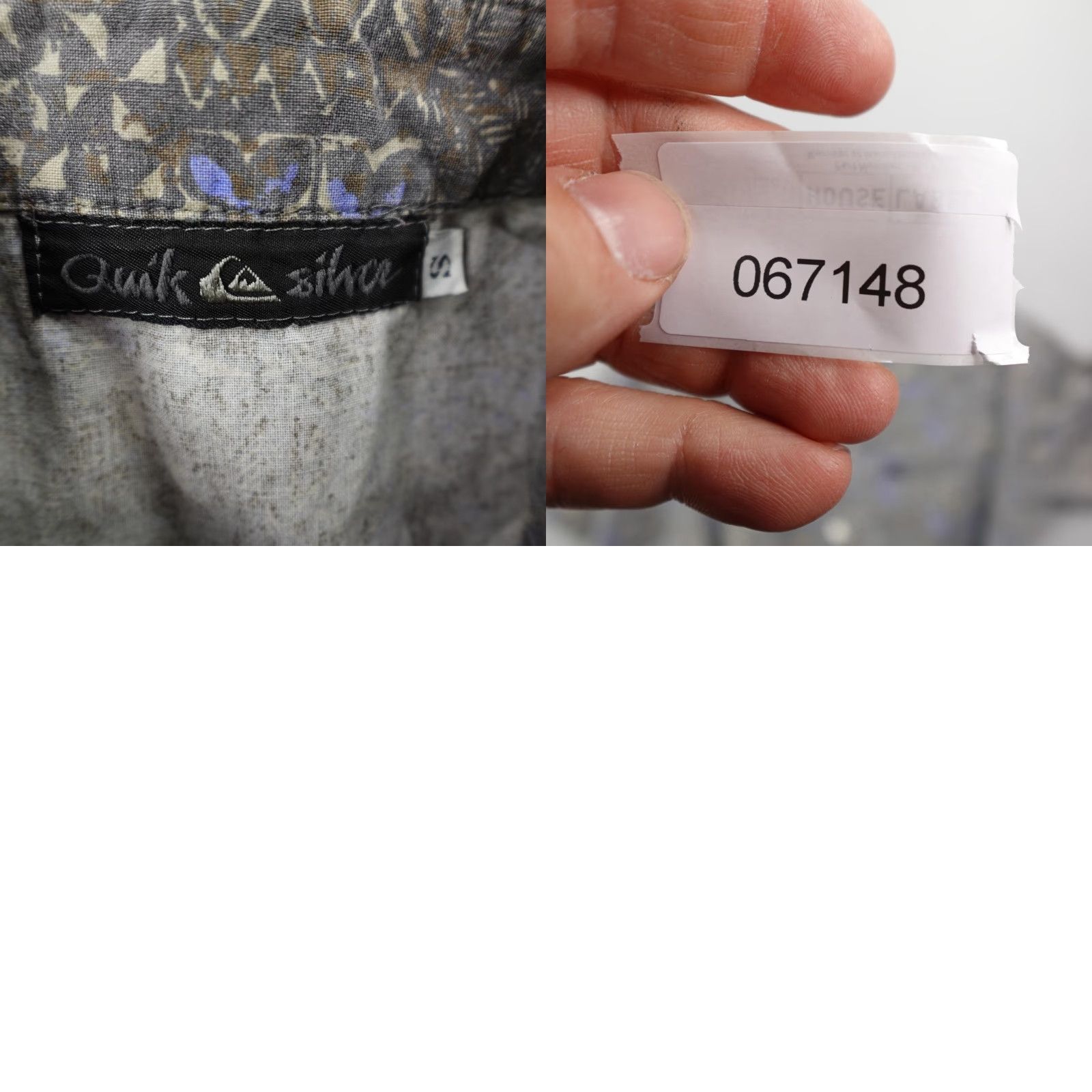 Quiksilver VINTAGE Quiksilver Shirt Mens Small Gray Purple Hawaiian Tribal Button Up 90s Size US S / EU 44-46 / 1 - 8 Thumbnail