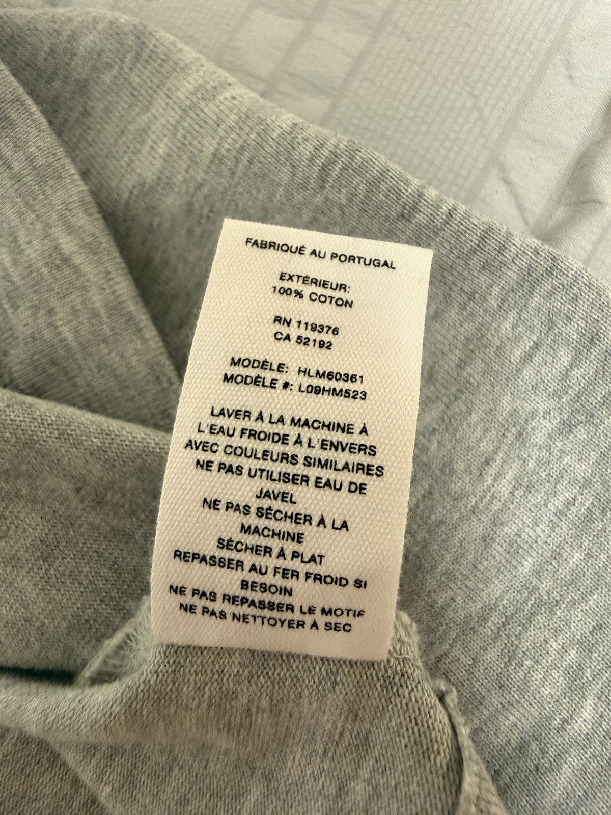 Helmut Lang Helmut Lang Grey Core Tee Size US L / EU 52-54 / 3 - 8 Thumbnail