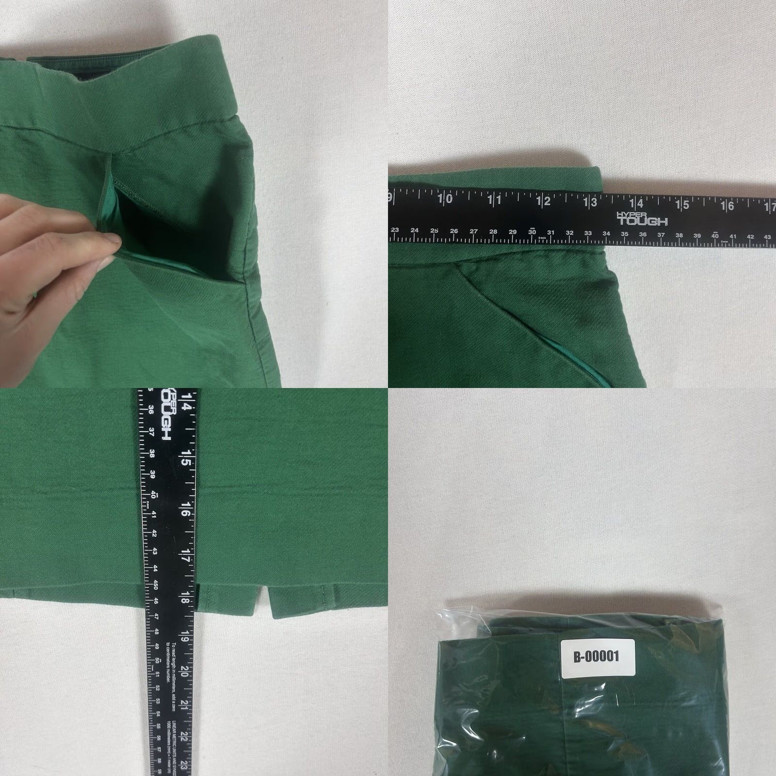 J.Crew J.CREW Skirt Womens 0P Petites Green Pencil Short Office Business Formal Travel Wedding Slit Zip 100% Cotton Knit Size 25" / US 0 / IT 36 - 8 Thumbnail