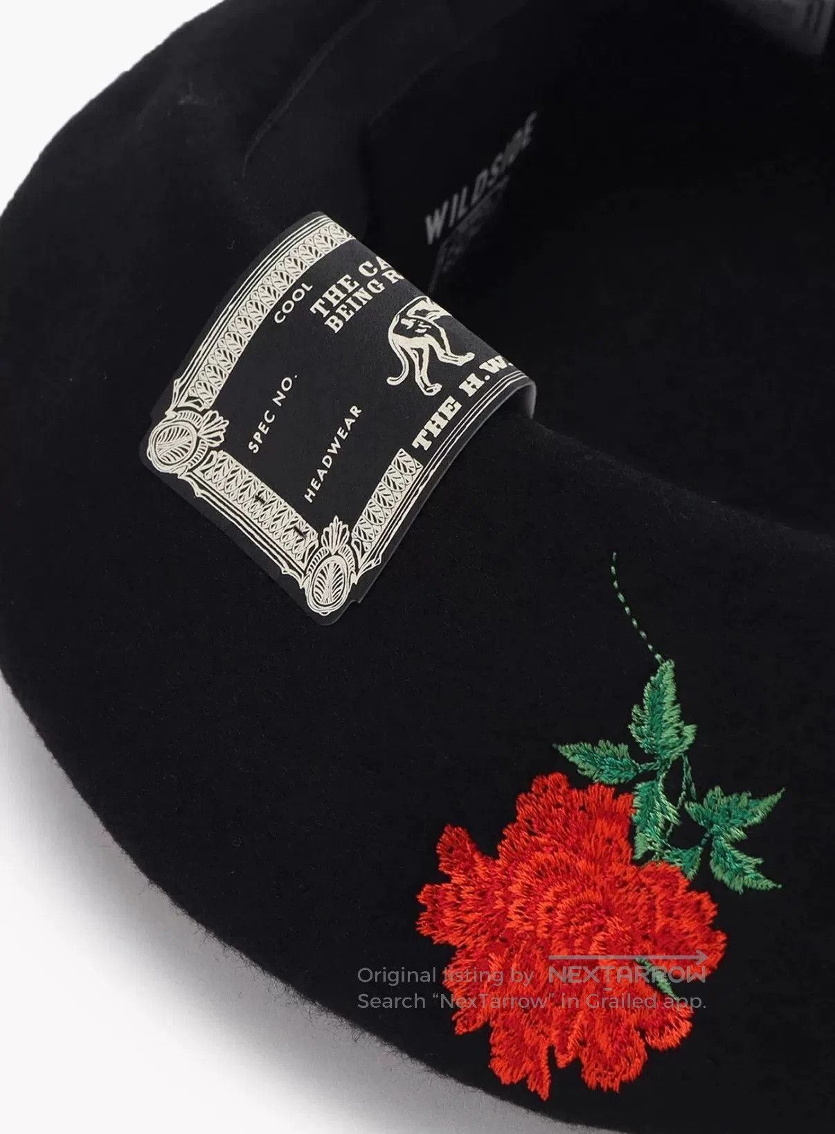 THE H.W.DOG&CO. H.W. Dog x Wildside Embroidered Beret. Size ONE SIZE - 6 Thumbnail