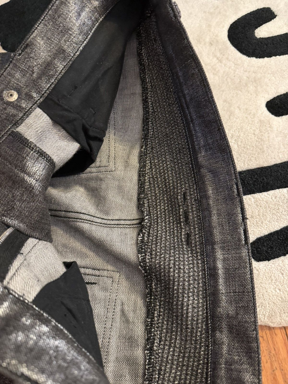 Balmain Balmain AW2014 Matllica Waxed Jeans Rare Size US 33 - 7 Thumbnail