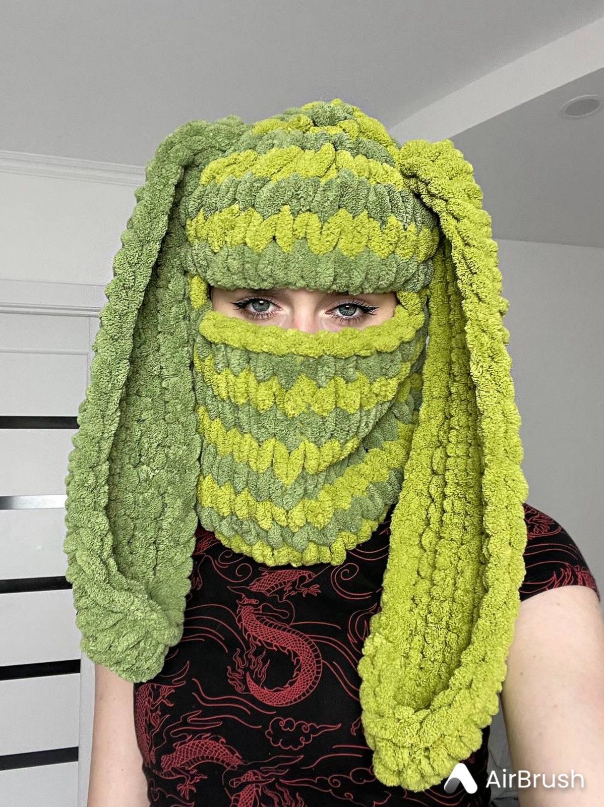 Handmade × Japanese Brand Handmade knitted balaclava/ski mask bunny style Size ONE SIZE - 4 Thumbnail