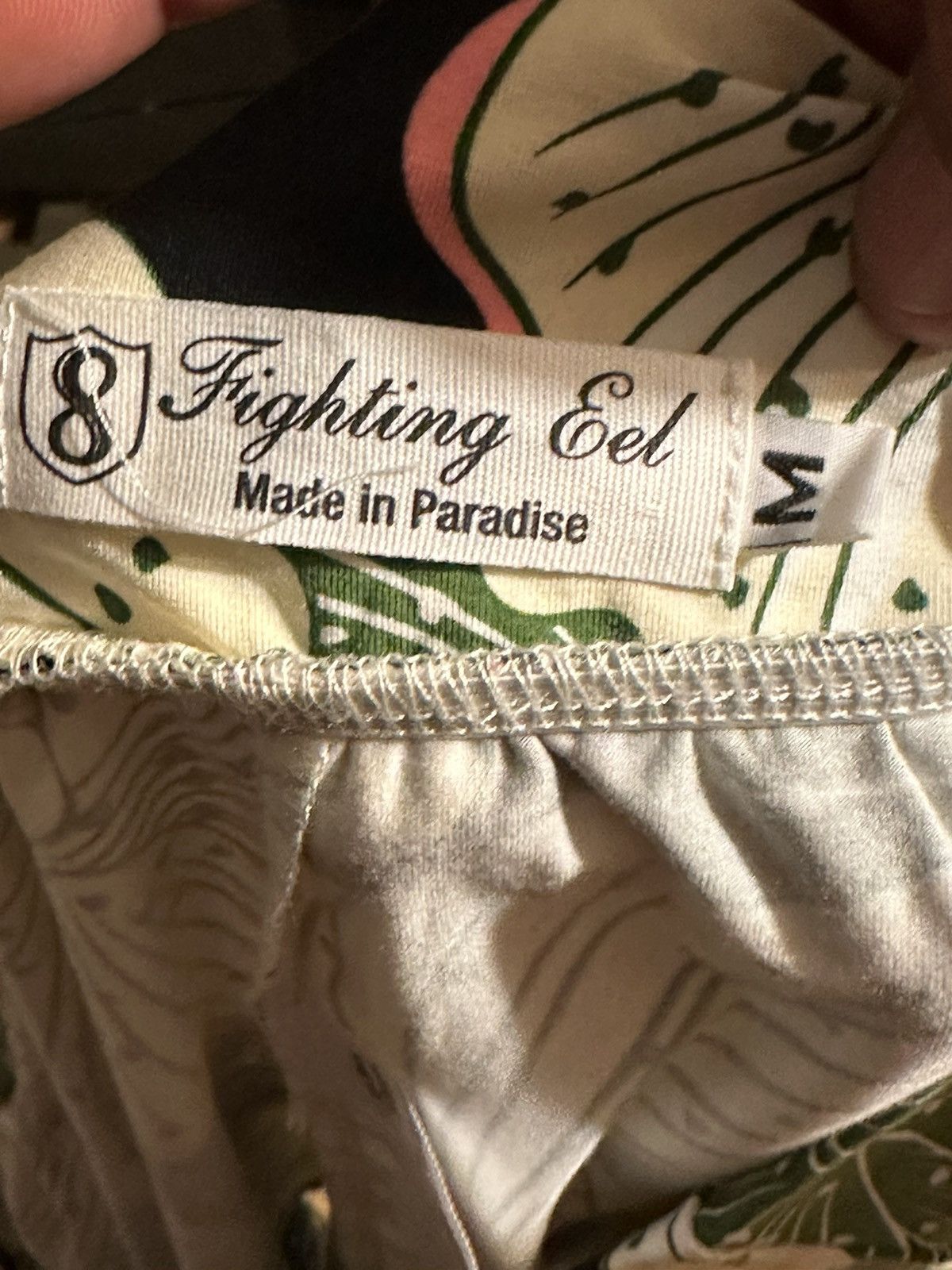 Other PreOwned Fighting Eel Green Hawaiian Print Shorts Women's M Size 30" / US 8 / IT 44 - 4 Thumbnail