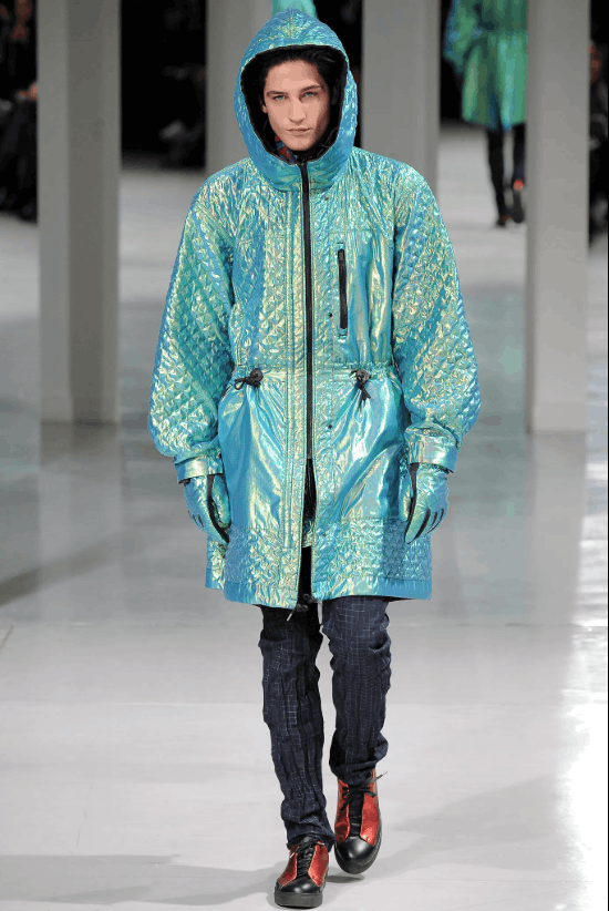 Pre-owned Issey Miyake A/w2014 Iridescent Reversible Fishtail Parka