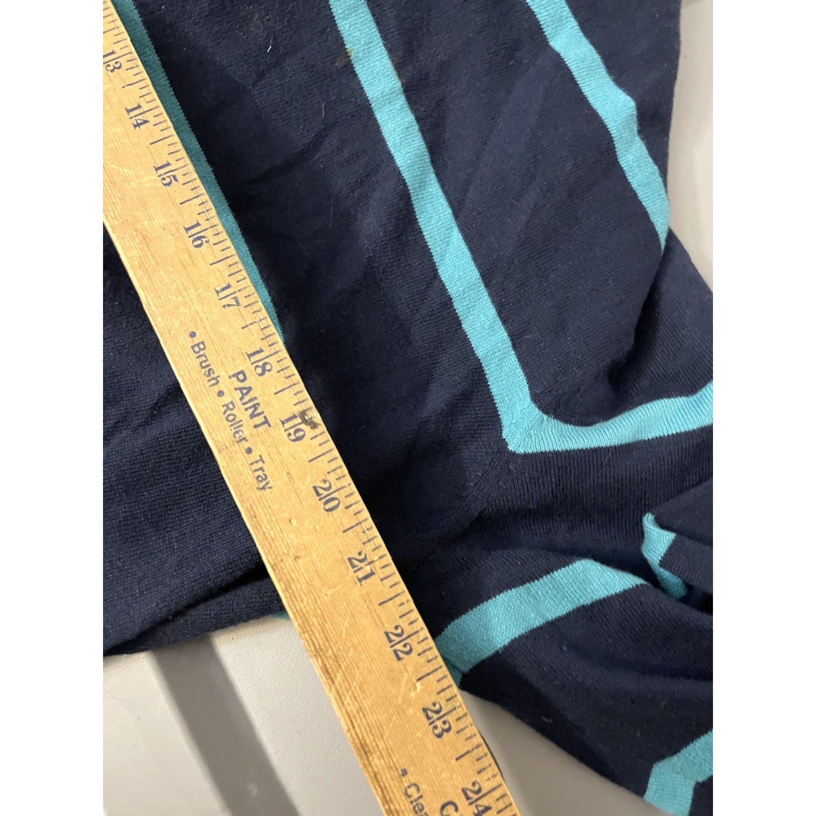 Old Navy Old Navy Pullover Sweater Long Sleeve V-Neck Striped Lightweight Cotton Blend Men XL Blue Size US XL / EU 56 / 4 - 5 Thumbnail