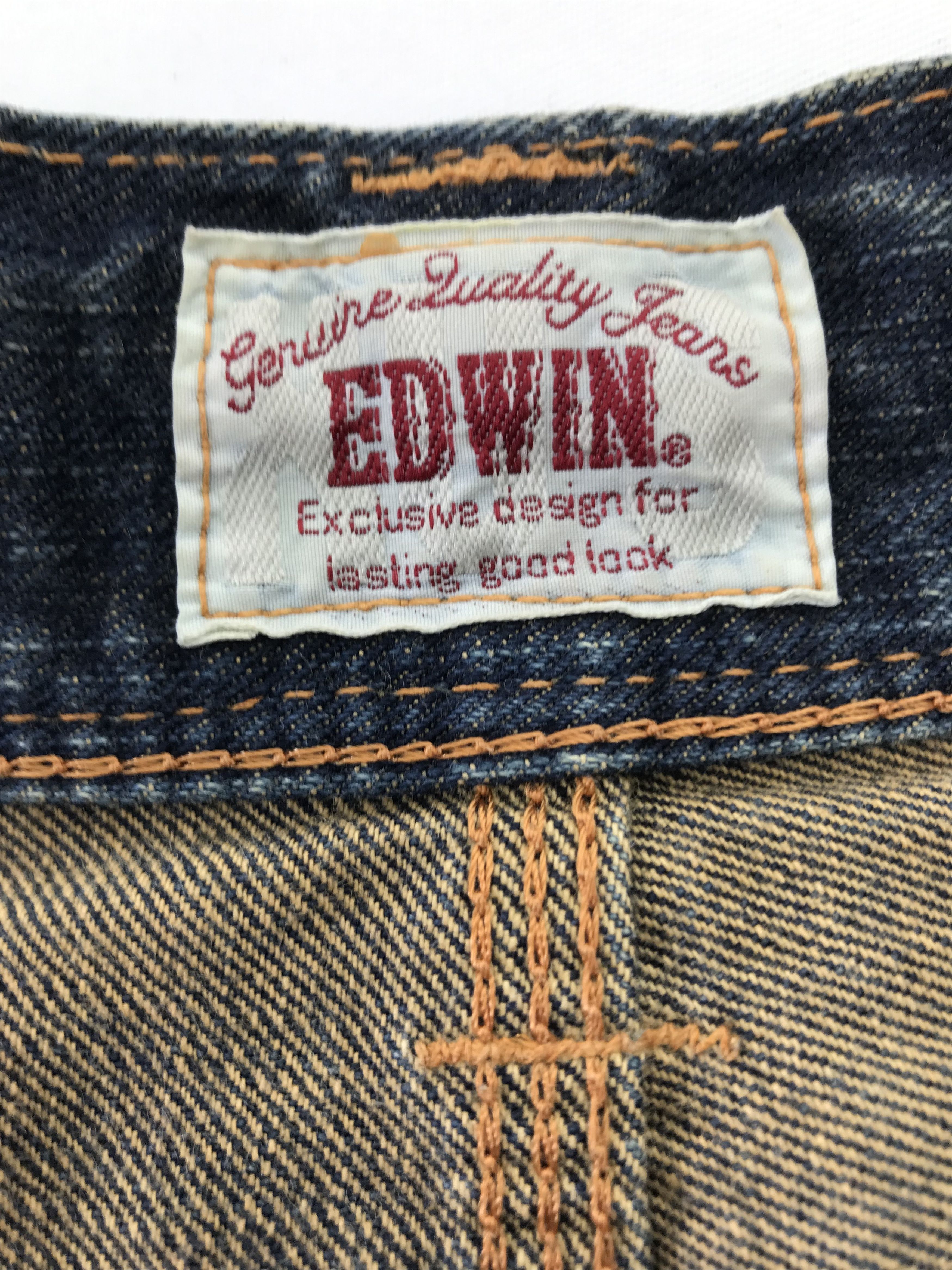 Edwin Vintage Edwin XV Buckle Back Rusty Washed Flare Jeans Size 28" / US 6 / IT 42 - 10 Thumbnail