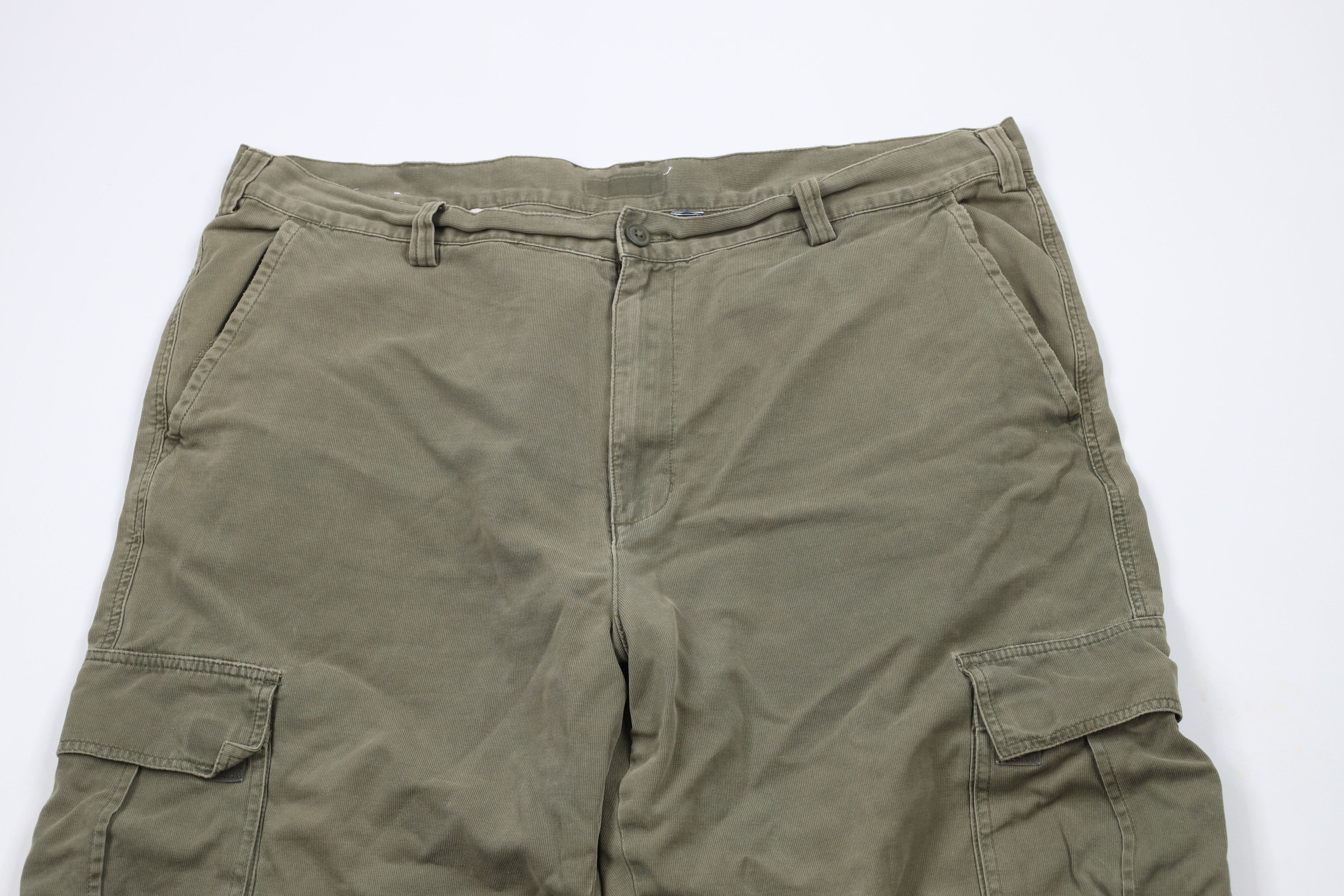Vintage Vintage 90s Y2K Streetwear Baggy Wide Leg Cargo Pants Green Size US 42 / EU 58 - 2 Thumbnail