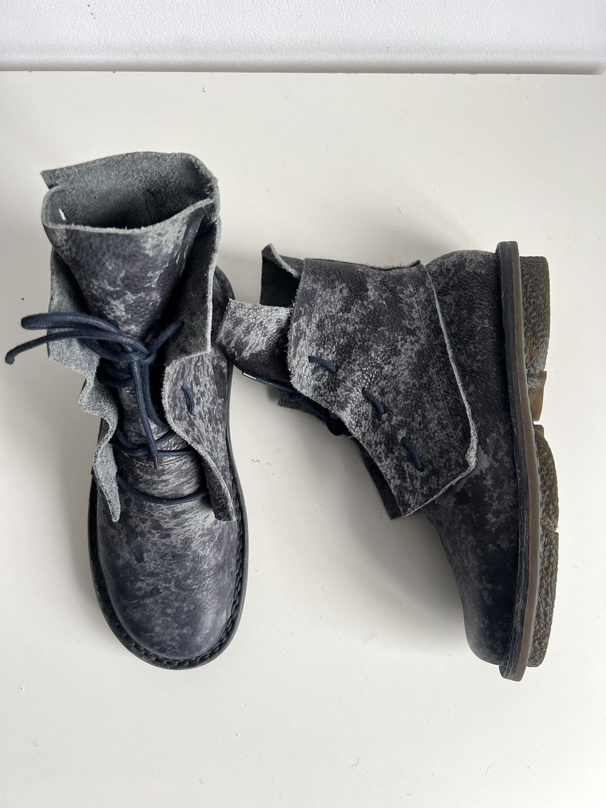 Trippen Trippen Solid Indigo Drip Leather Ankle Boots Size US 7.5 / EU 40-41 - 5 Thumbnail