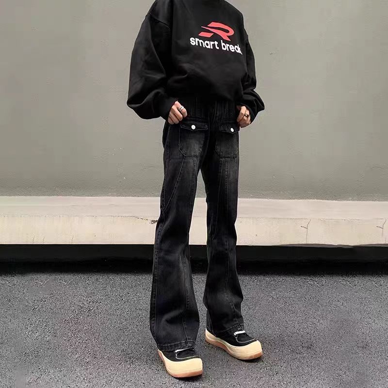 Japanese Brand × Vintage Washed Black Distressed Loose Hip Hop Jeans Size US 34 / EU 50 - 2 Thumbnail