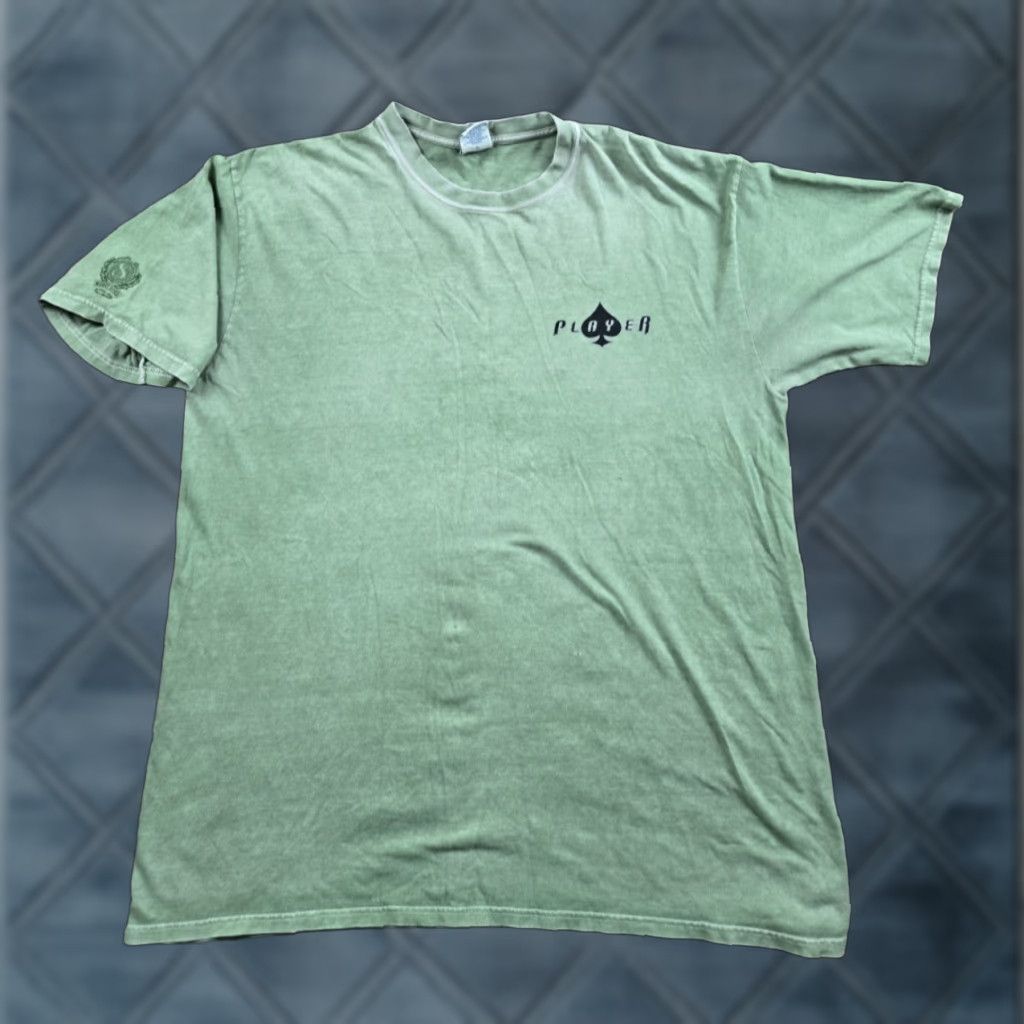 Vintage VINTAGE Crazy Shirts Shirt XL Men Green T-Shirt 2000s Poker Logo Graphic Print Short Sleeve Vintage Size US XL / EU 56 / 4 - 1 Thumbnail