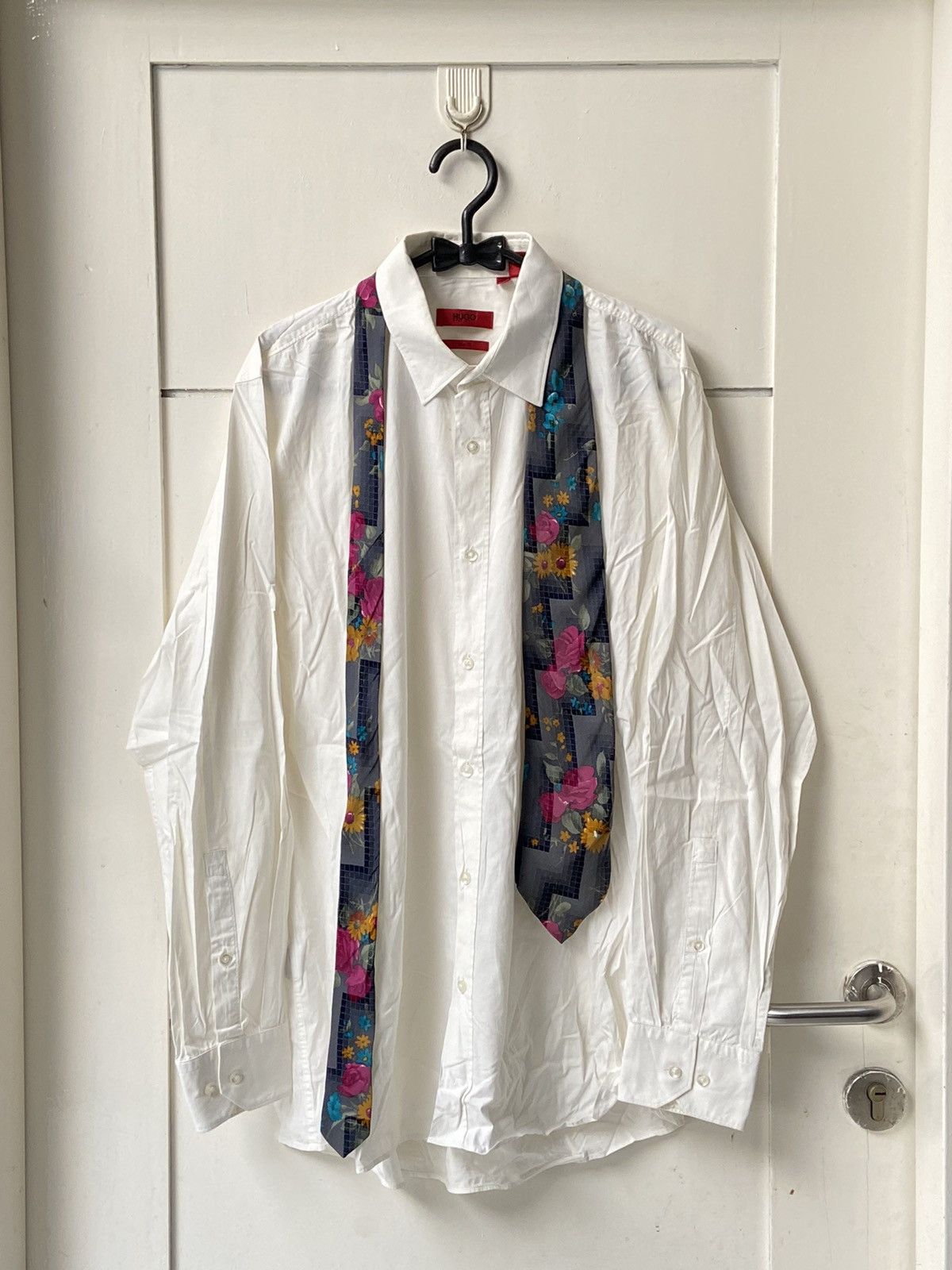 Designer × Hugo Boss × Japanese Brand HUGO BOSS White Shirt Tie Size US M / EU 48-50 / 2 - 10 Thumbnail