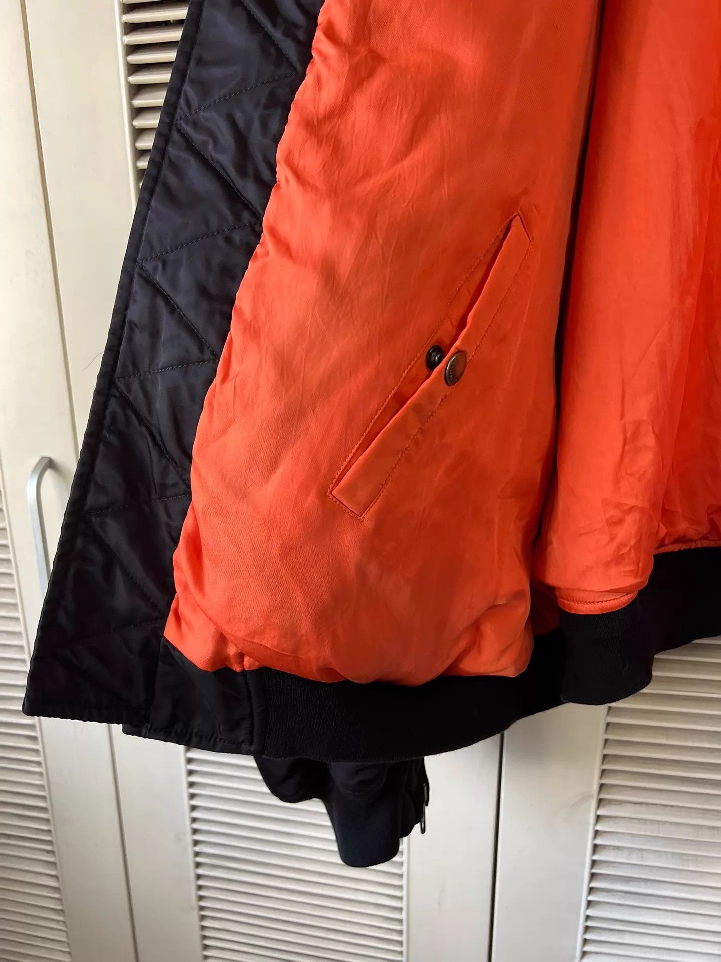 Balenciaga Balenciaga Nylon Hooded Bomber Jacket Black/Orange Size 2 Size US M / EU 48-50 / 2 - 5 Thumbnail