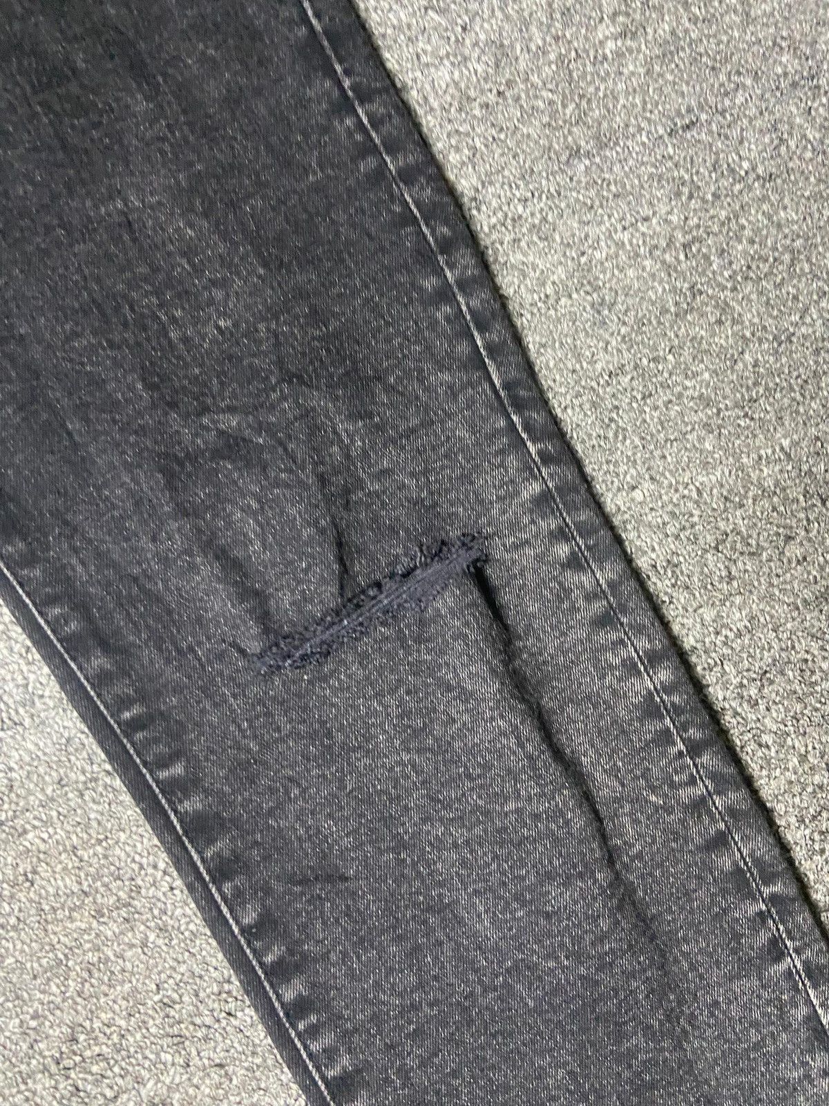 Japanese Brand &Denim Acid Black Distressed Skinny Jeans (165) Size US 30 / EU 46 - 7 Thumbnail