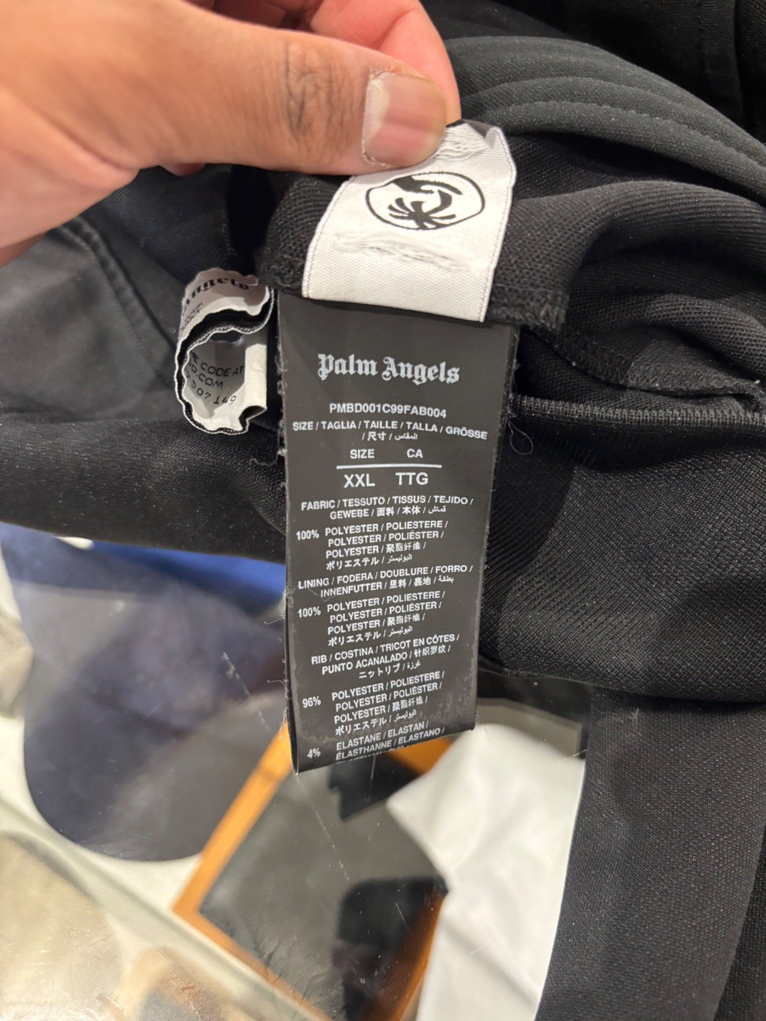 Palm Angels Palm Angels Classic Track Jacket Black/White Size US XXL / EU 58 / 5 - 7 Thumbnail