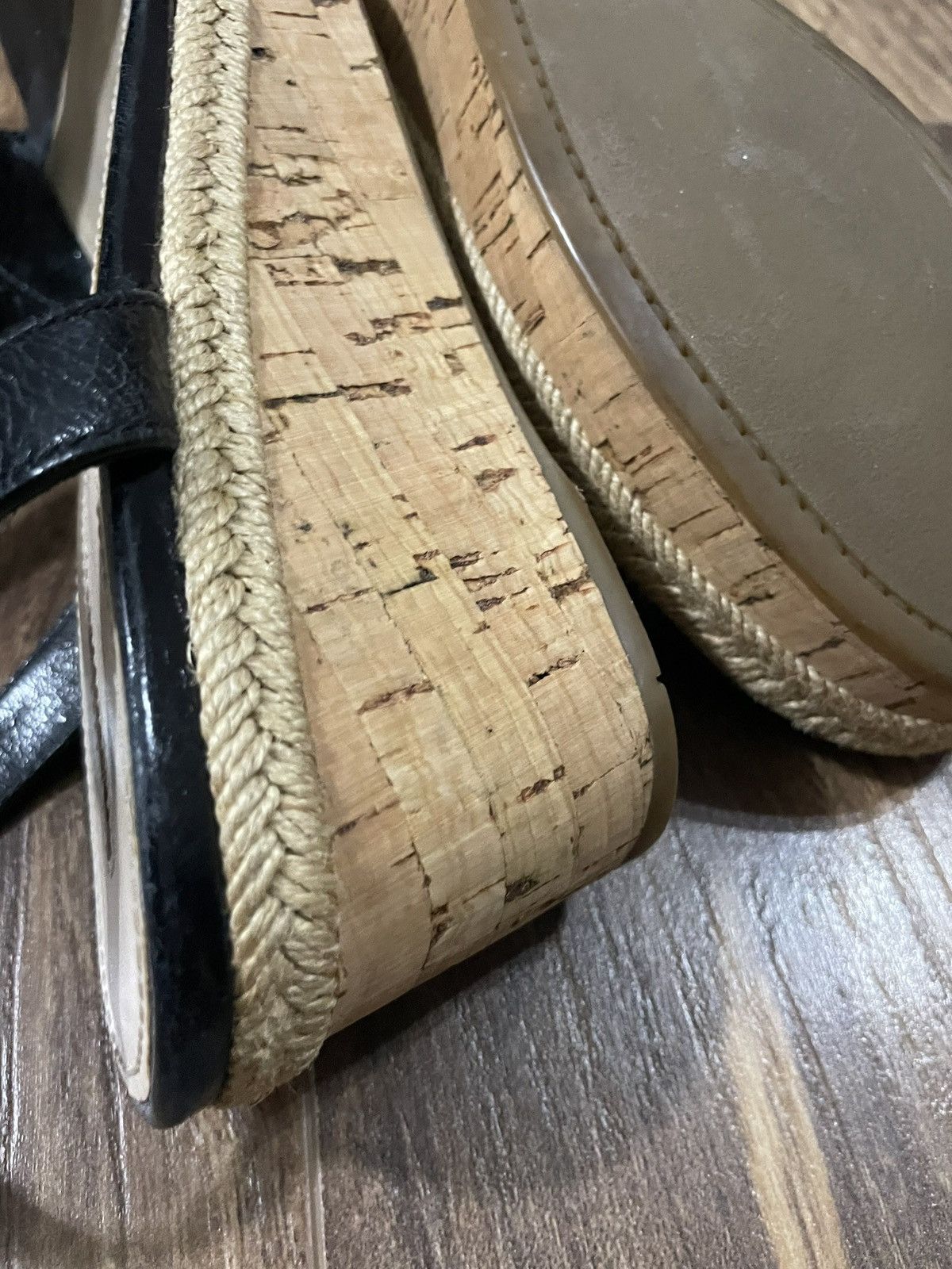 Prada Prada Wedge Platform Cork Sandal Size US 7.5 / IT 37.5 - 6 Thumbnail