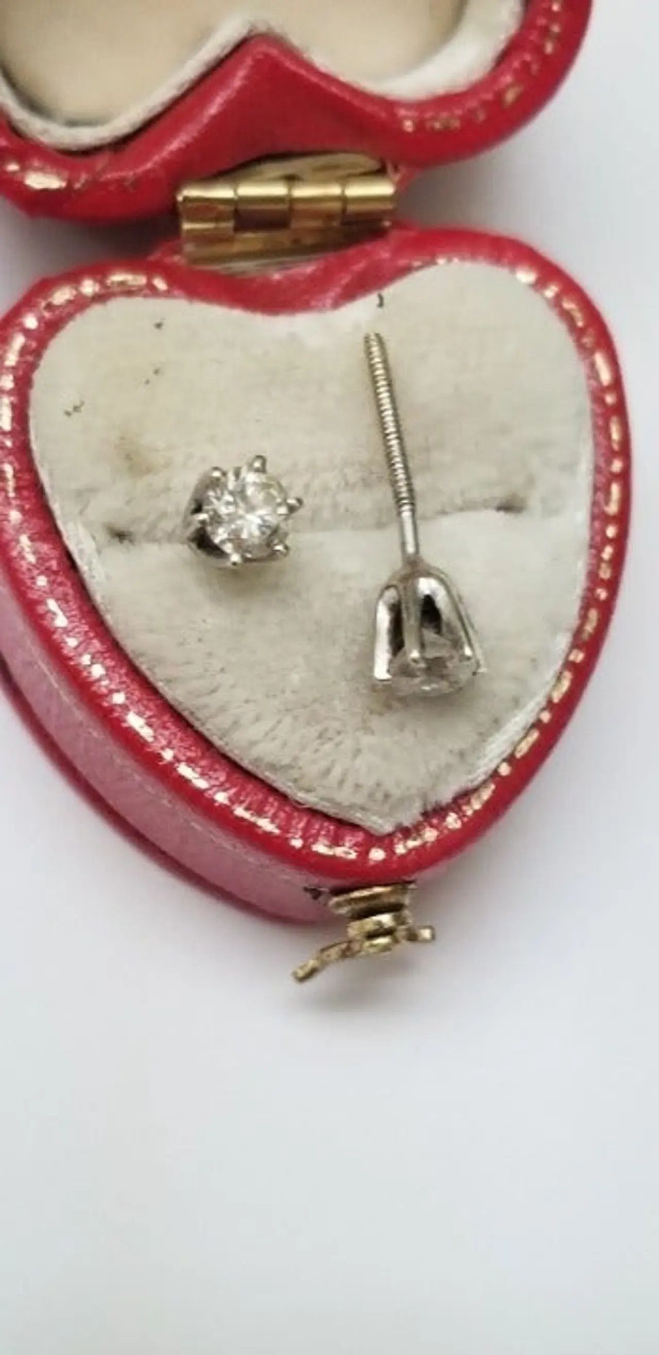Other Estate .50ct Diamond 14k White Gold Earrings Studs Size ONE SIZE - 2 Thumbnail