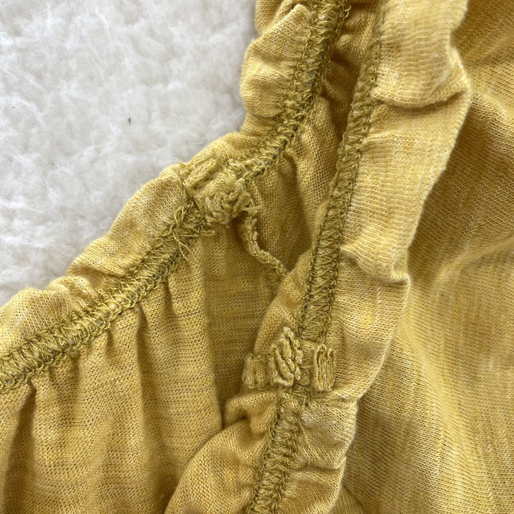 Vintage Y2K Vintage Top Small Yellow Rhinestone Cap Sleeve Milkmaid Fairy Bella Swan Shirt Womens S Size S / US 4 / IT 40 - 7 Thumbnail