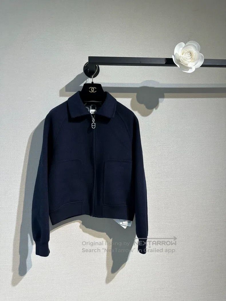 Hermes Hermes Navy Pig Nose Wool Jacket Size XXS / US 00 / IT 34 - 1 Thumbnail