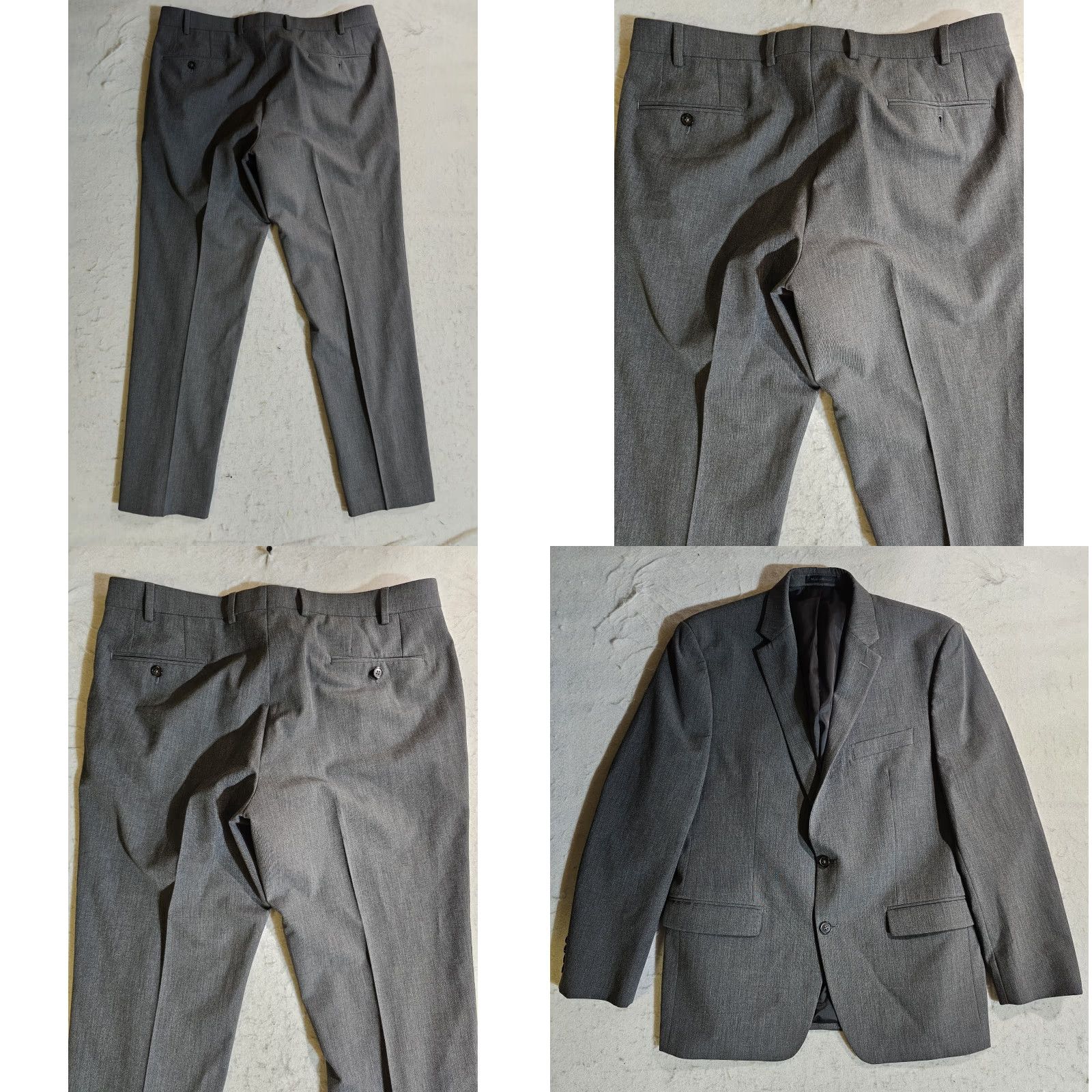 Chaps VINTAGE CHAPS By RALPH LAUREN Signature 2 Pc Solid Grey Suit Mens Sz 42 Reg 36x30 Pants Size 42R - 9 Thumbnail
