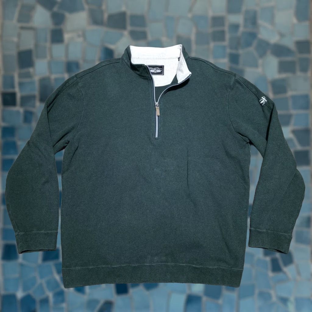 Hunter Straight Down Golf Sweater 1/4 Pullover Men's Size 2XL Hunter Green Long Sleeve Size US XXL / EU 58 / 5 - 1 Thumbnail