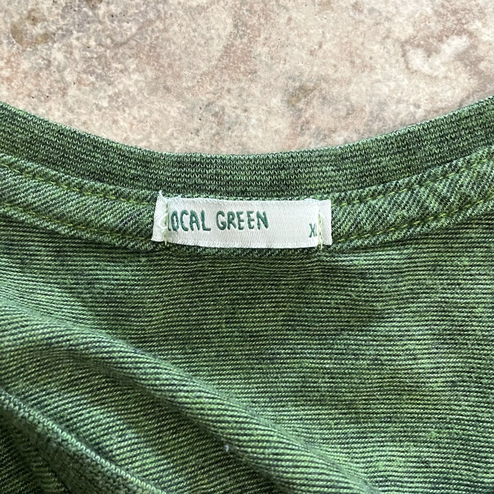 Vintage VINTAGE Local Green Tee V-Neck Mens XL Green Shirt Size US XL / EU 56 / 4 - 4 Thumbnail