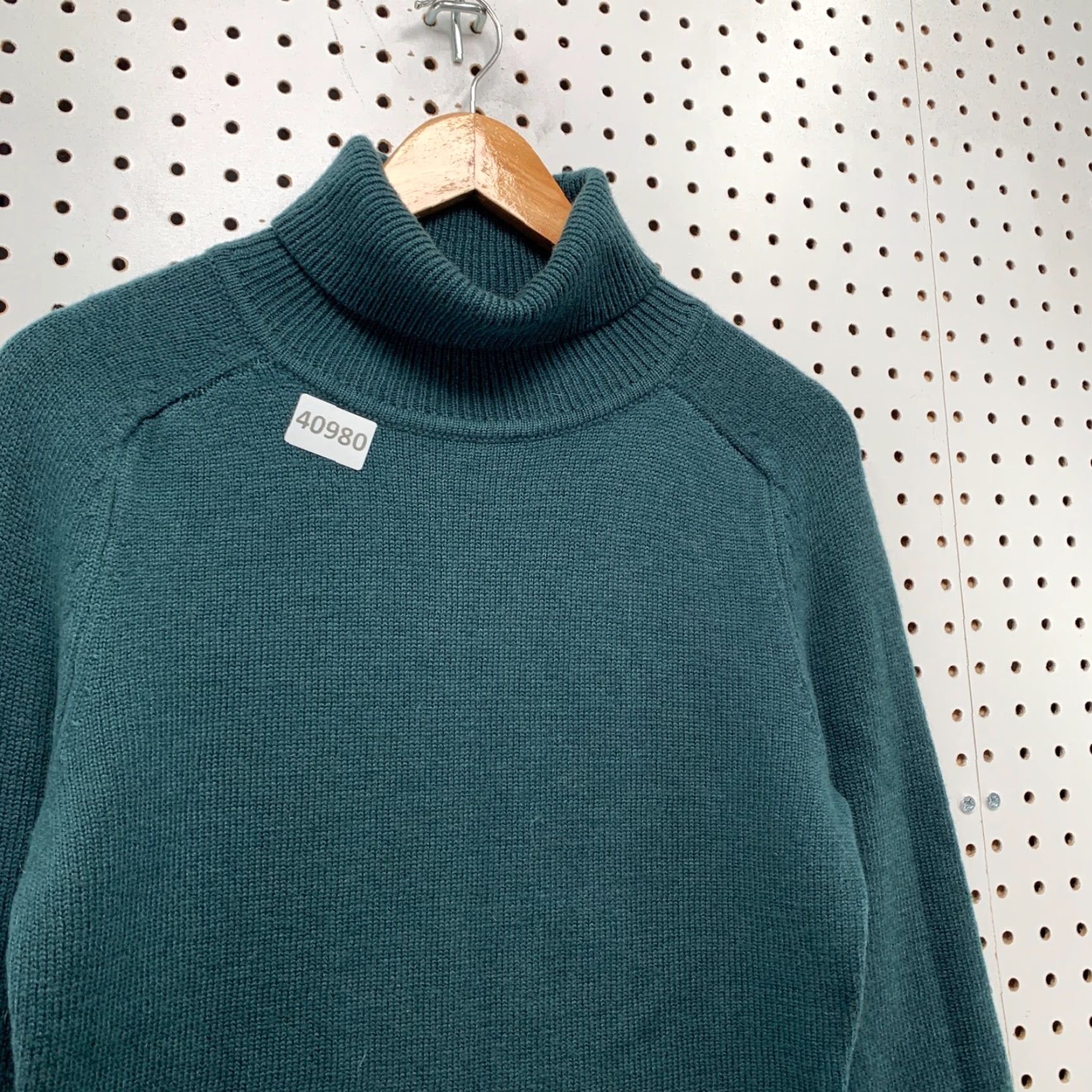 Vintage VINTAGE Marisa Christina Merino Wool Sweater Womens S Green Turtleneck Tight-Knit Long Sleeve 90s Size S / US 4 / IT 40 - 7 Thumbnail