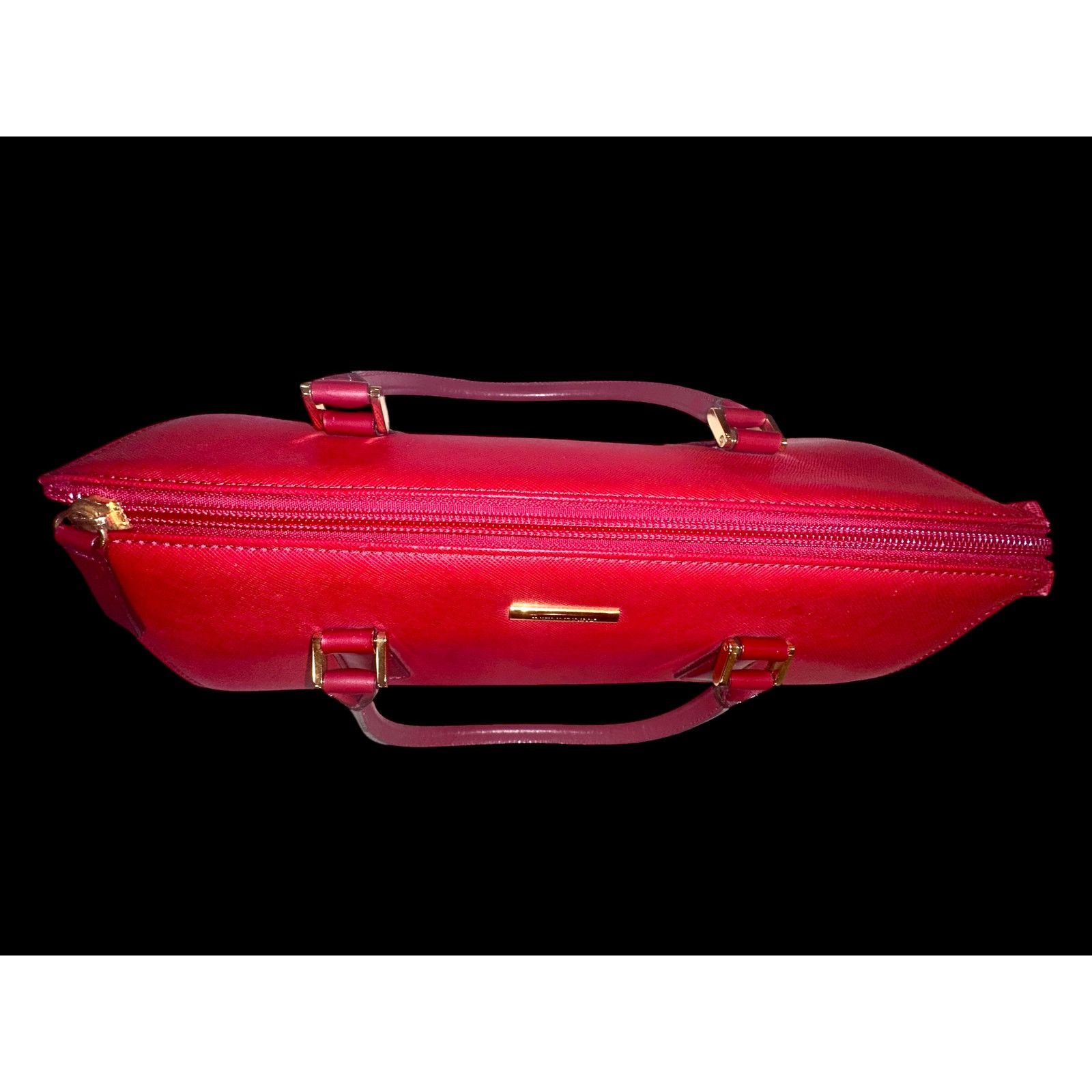 Burberry Burberry Leather Red Nova Check Pattern Tubular Bag w/COA Size ONE SIZE - 3 Thumbnail