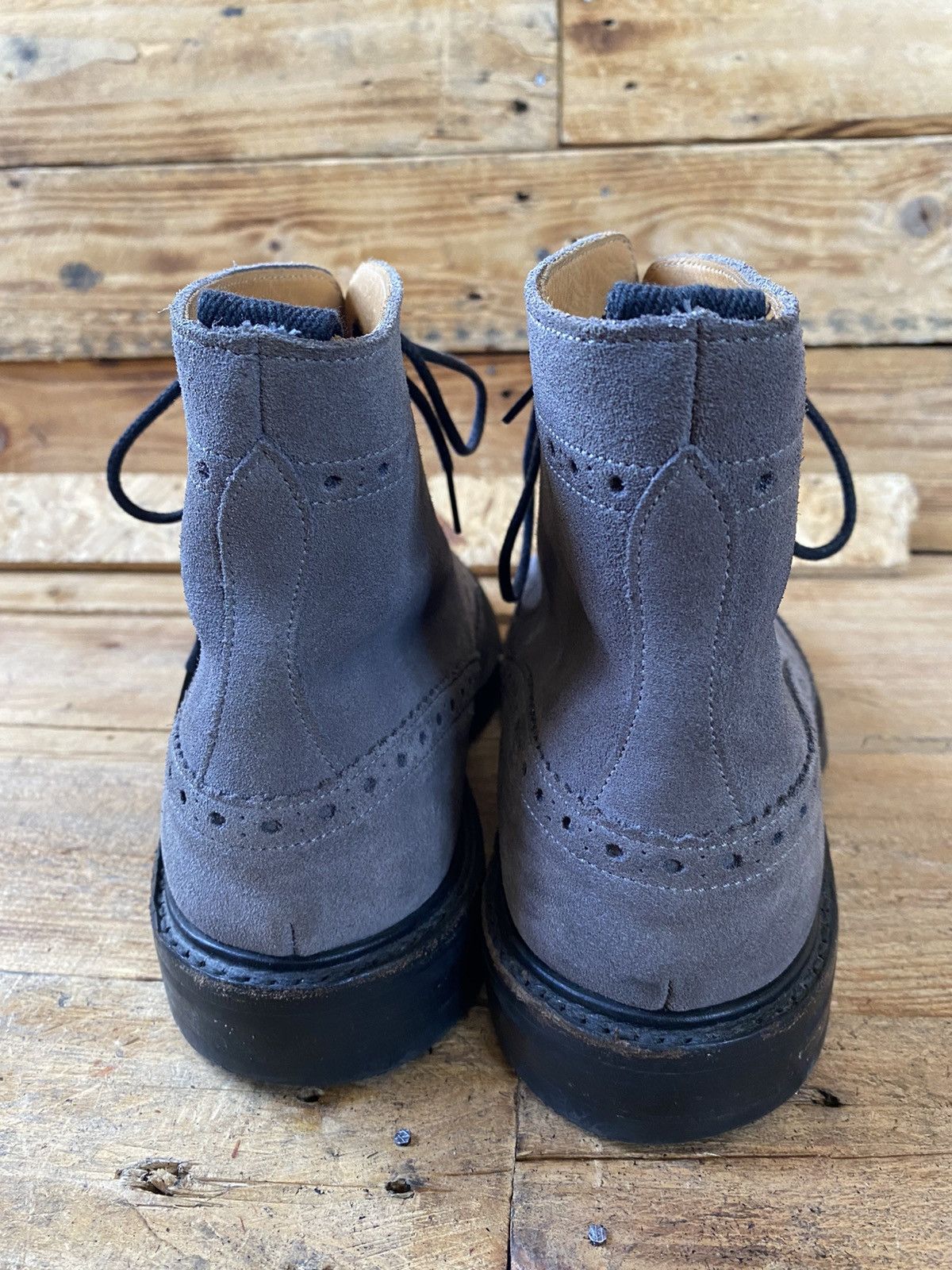 Tricker's Trickers Stow Country dress suede wingtip brouges sz 7.5 Size US 8.5 / EU 41-42 - 7 Thumbnail