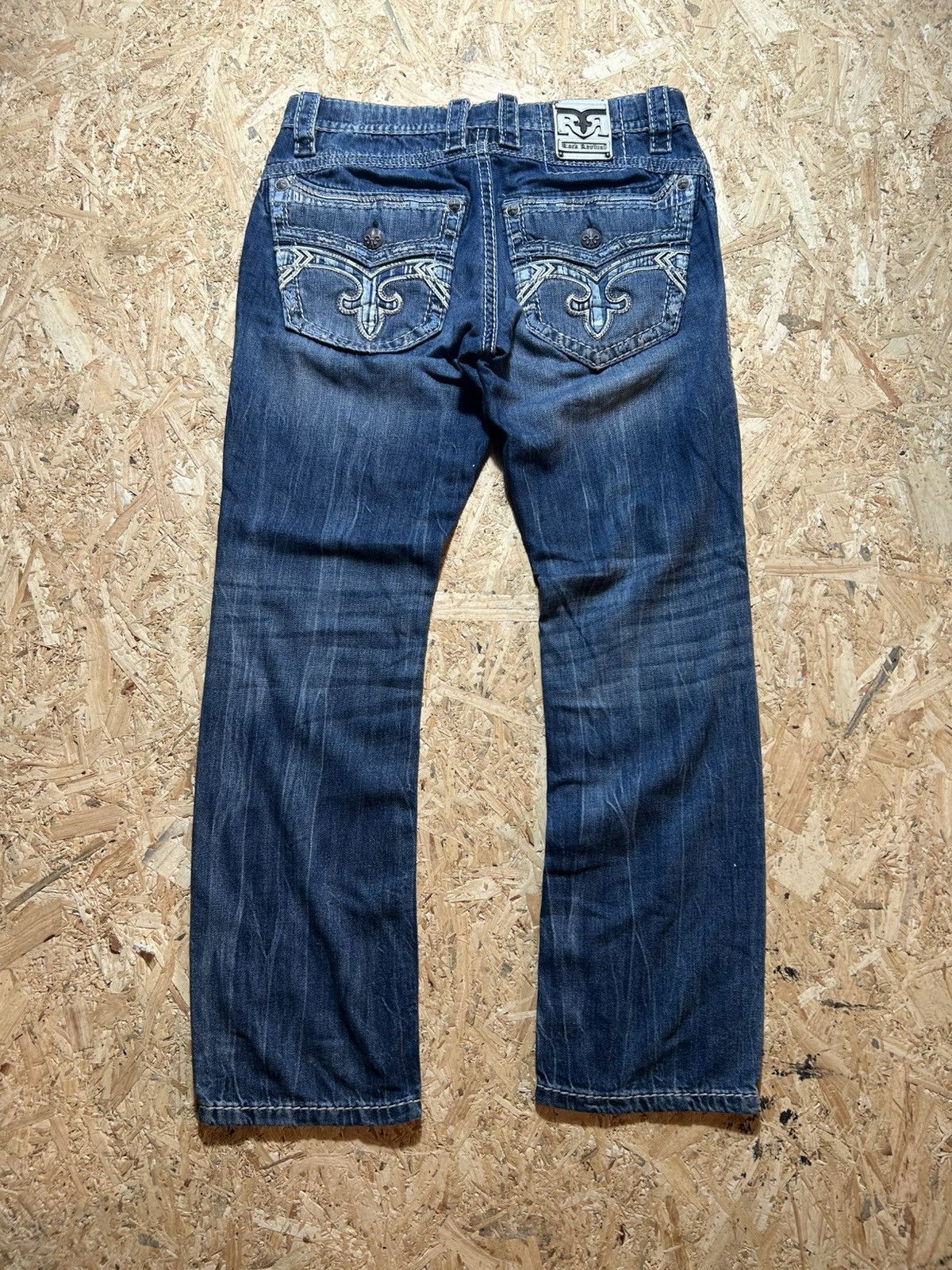 Rock Revival Rock Revival Blue Medium Wash Straight Fit Jeans Size US 36 / EU 52 - 1 Thumbnail