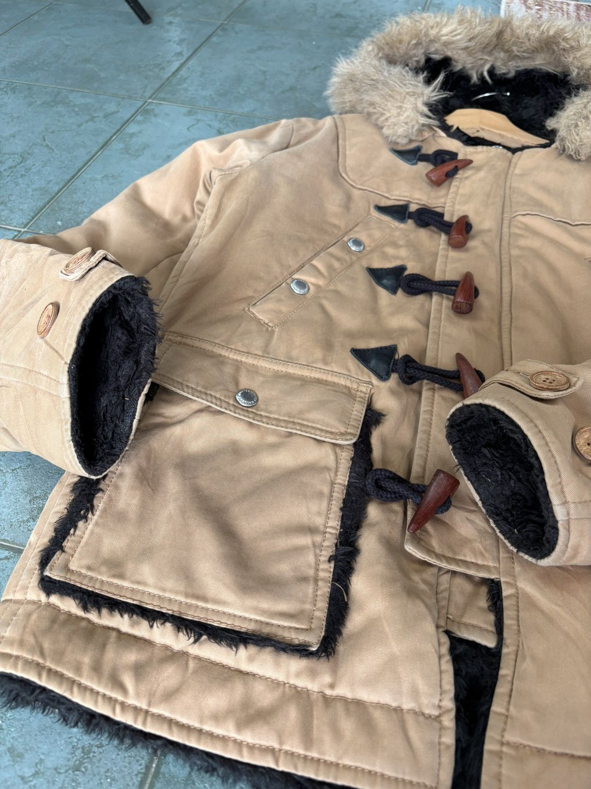 Gallery1950 Gallery 1950 Beige Hooded Sherpa Deck Jacket Size US S / EU 44-46 / 1 - 5 Thumbnail