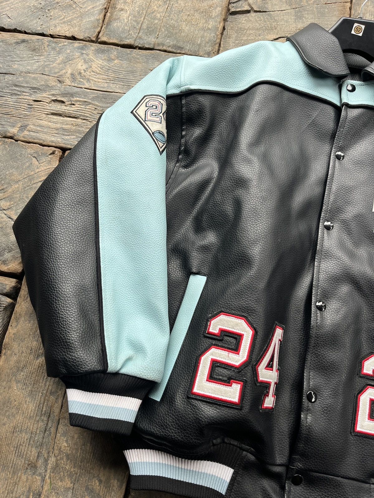 Vintage Raw Blue Leather Bomber Jacket xl Size US XL / EU 56 / 4 - 2 Thumbnail