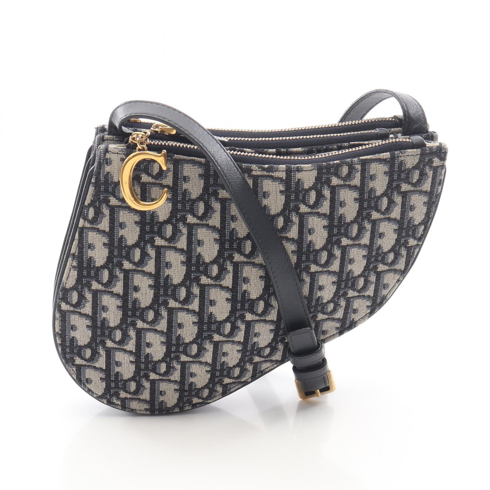Dior Dior Dior Saddle Oblique Canvas Leather Shoulder Bag Textile Shoulder Bag DUTY FREE for USA Size ONE SIZE - 1 Thumbnail