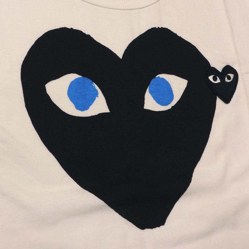 Comme des Garcons PLAY Short Sleeve Heart Logo Cotton Tshirt White Size US L / EU 52-54 / 3 - 5 Thumbnail