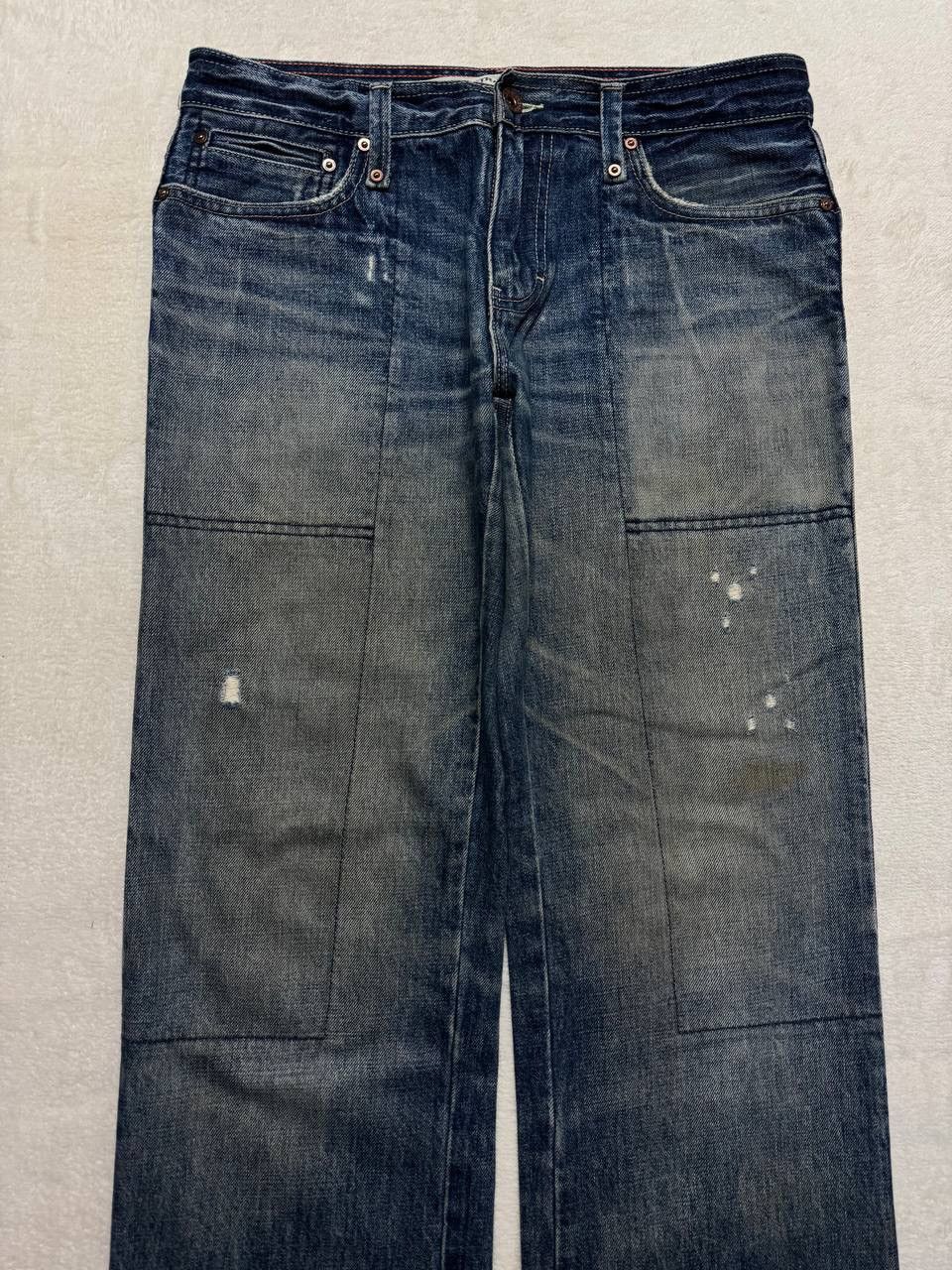 Gap BAGGY Gap Rusty Mudwash Distressed Straight Baker Pants Jean Size US 31 - 3 Thumbnail